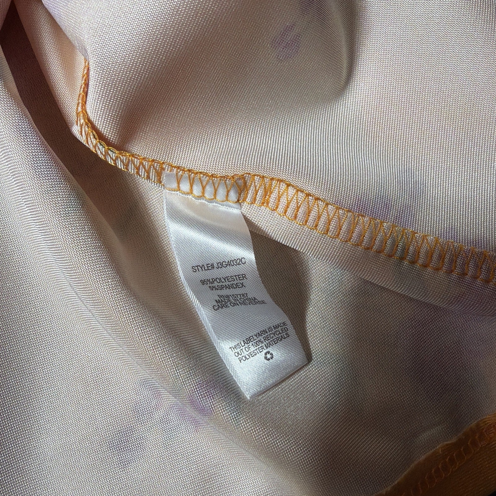 JOLIE & JOY Floral Satin Mini Dress Size M Marigold Yellow Ditsy Slip Dress Slit
