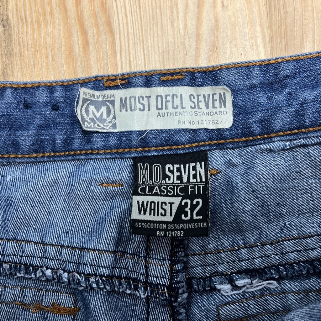 Most Official Seven MO7 Denim Embroidered Jeans MEN JORTS 32