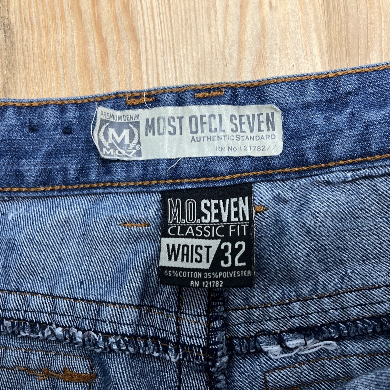 Most Official Seven MO7 Denim Embroidered Jeans MEN JORTS 32