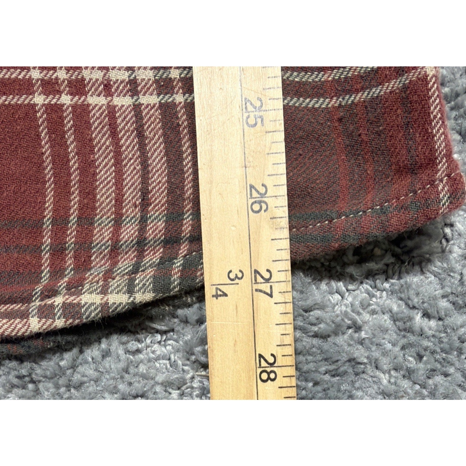 Red Head Ranch Heavyweight Flannel Shirt Mens Size Plaid Farm Workwear Cabin