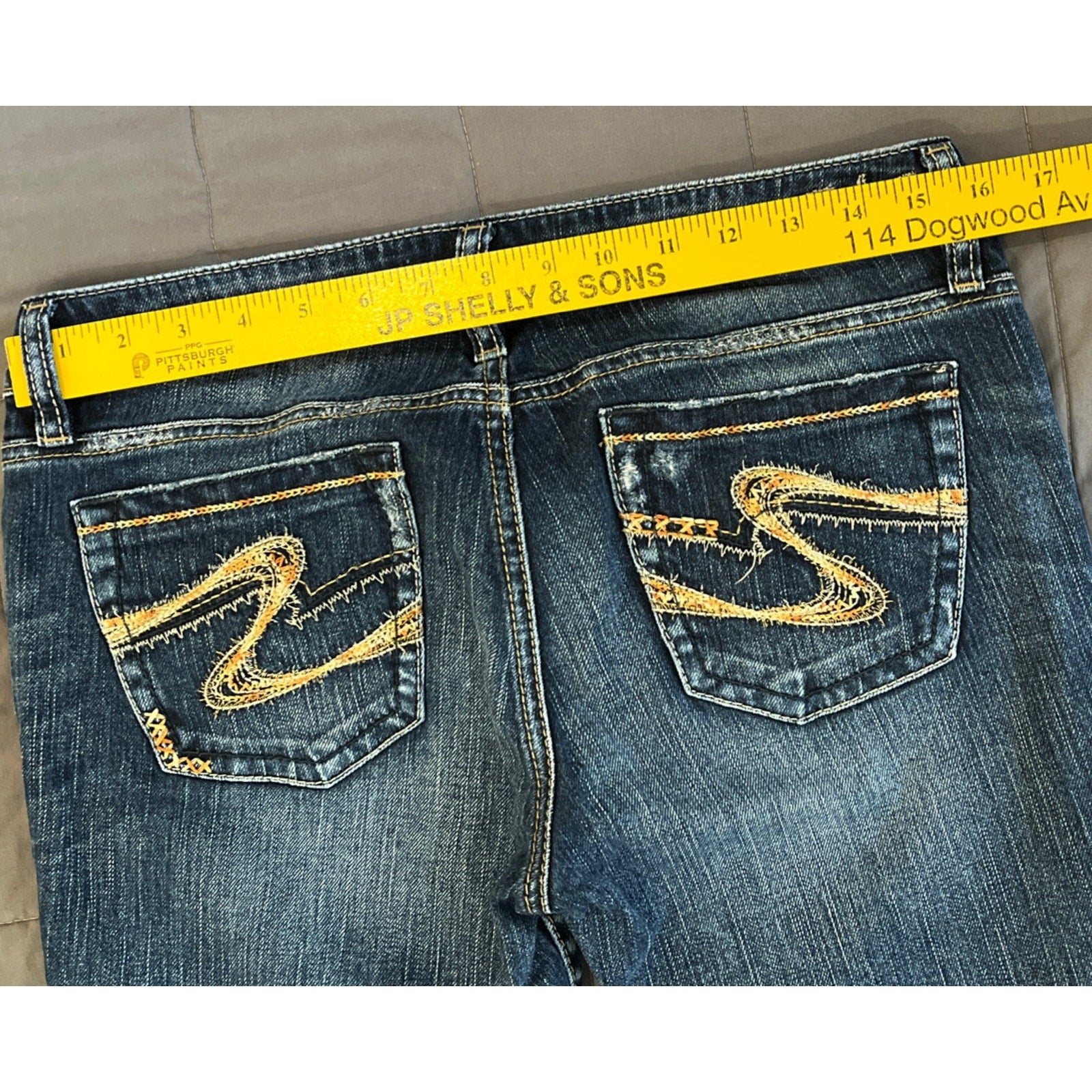 Silver Jeans Women 30 Blue Elyssa Cropped Summer Capri Stretch Dark Pants