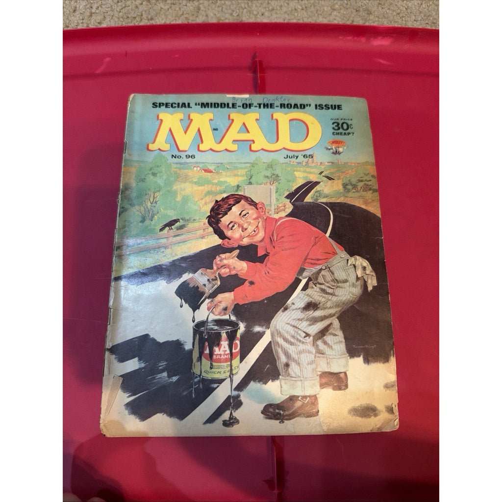 MAD Magazine #96 July 1965 Middle of the Road Alfred E Neuman Norman Mingo