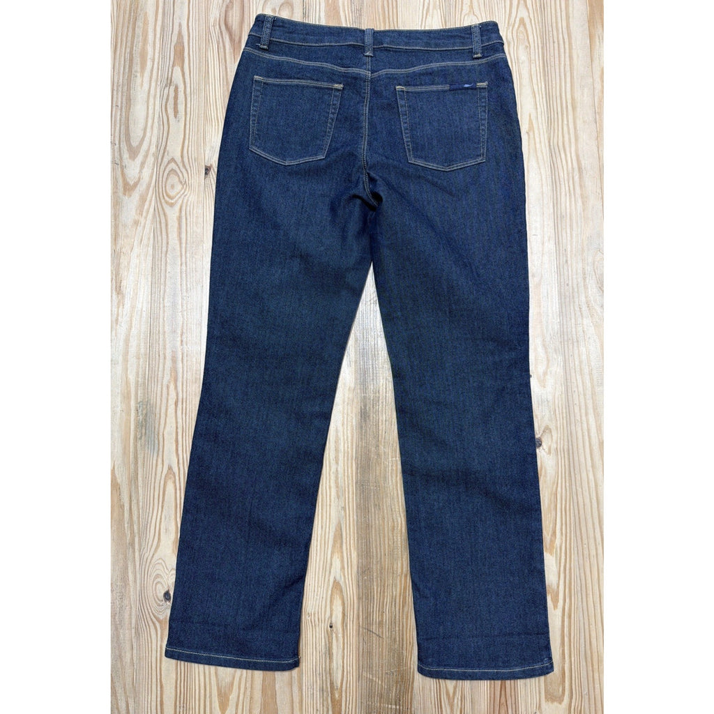 Chadwicks Slim & Straight Fit Dark Blue Jeans Womens 10 Petite