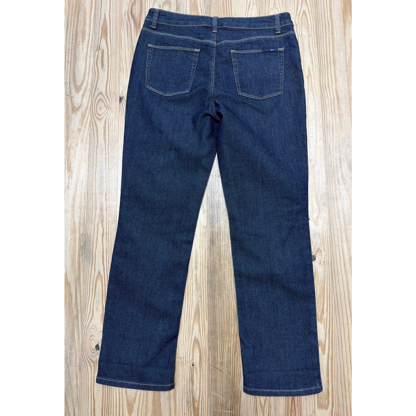 Chadwicks Slim & Straight Fit Dark Blue Jeans Womens 10 Petite