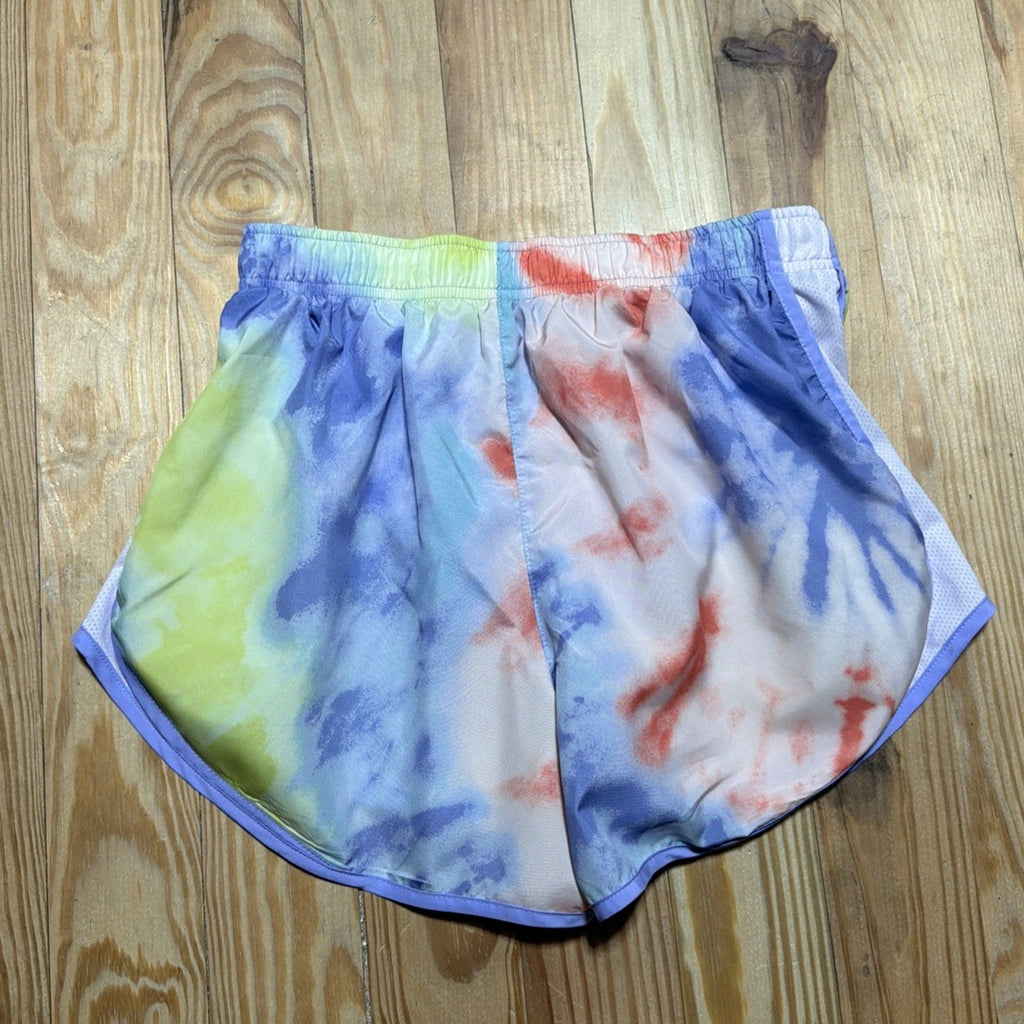 Nike Dri-Fit Tie Dye Contrast Trim Athletic Women's M Shorts Multicolor
