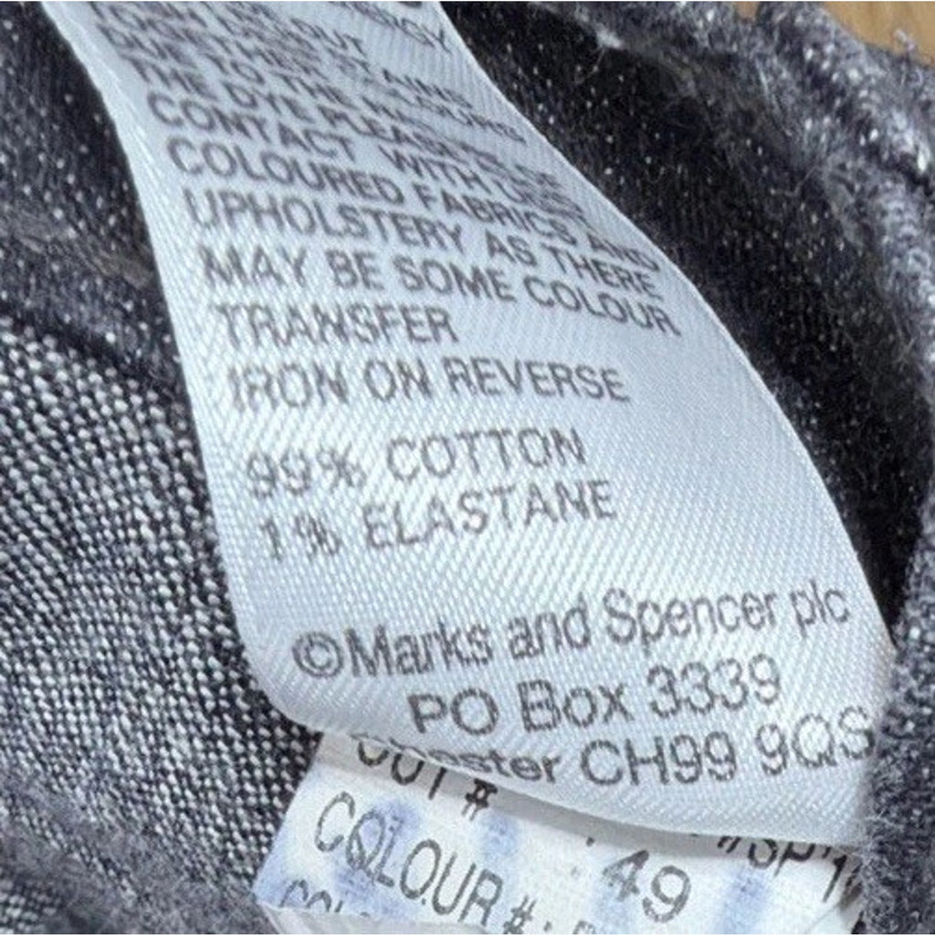Marks & Spencer Womens Black Cotton Stretch Bootcut Flare Women Jeans 28x30