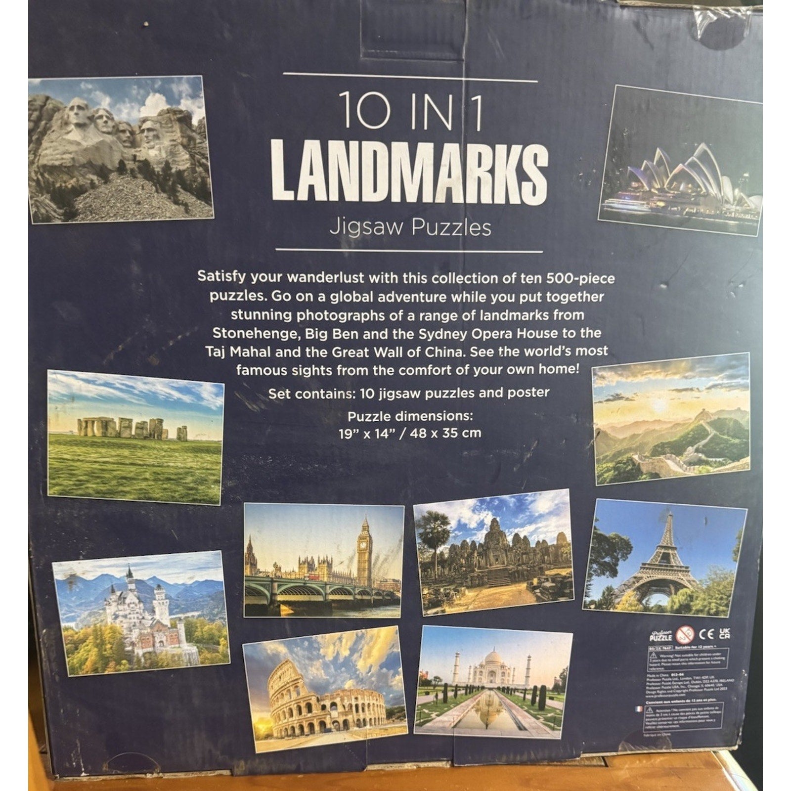 Professor Puzzle 10 In 1 Landmarks Jigsaw Puzzle Set 10x500 Pieces Complete