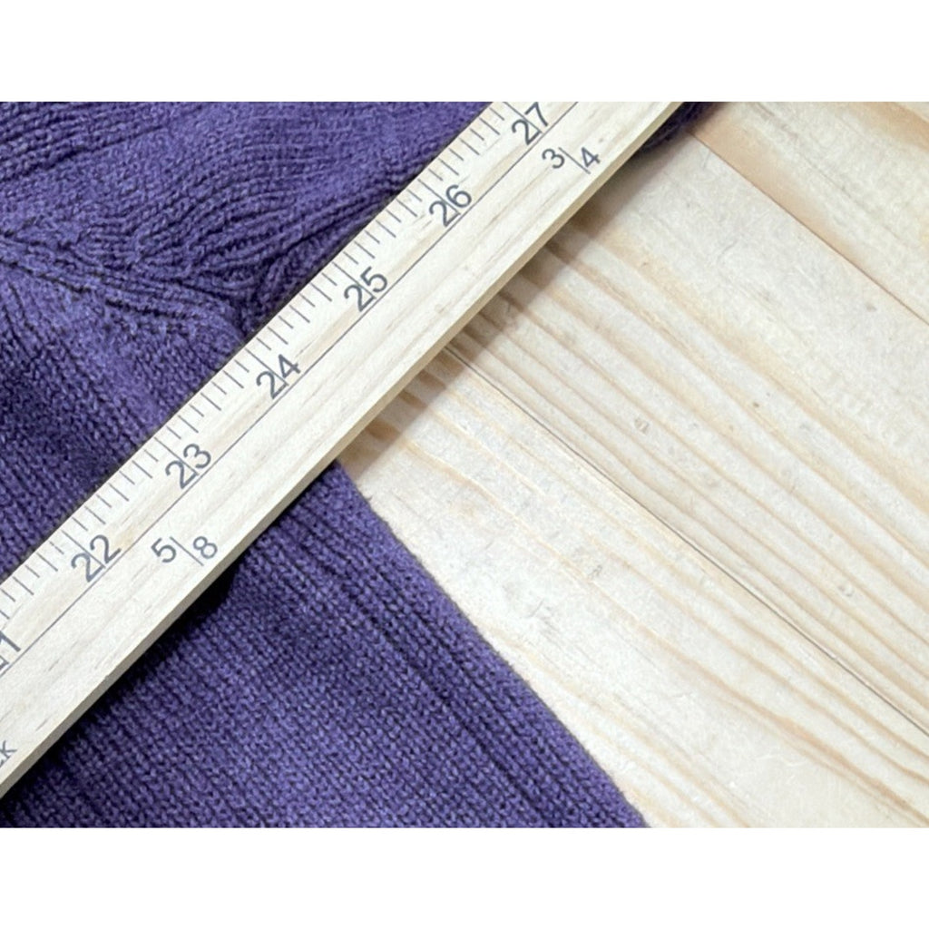IZOD Men’s Purple Long Sleeved Sweater Size Large Circle Neck Made In Israel