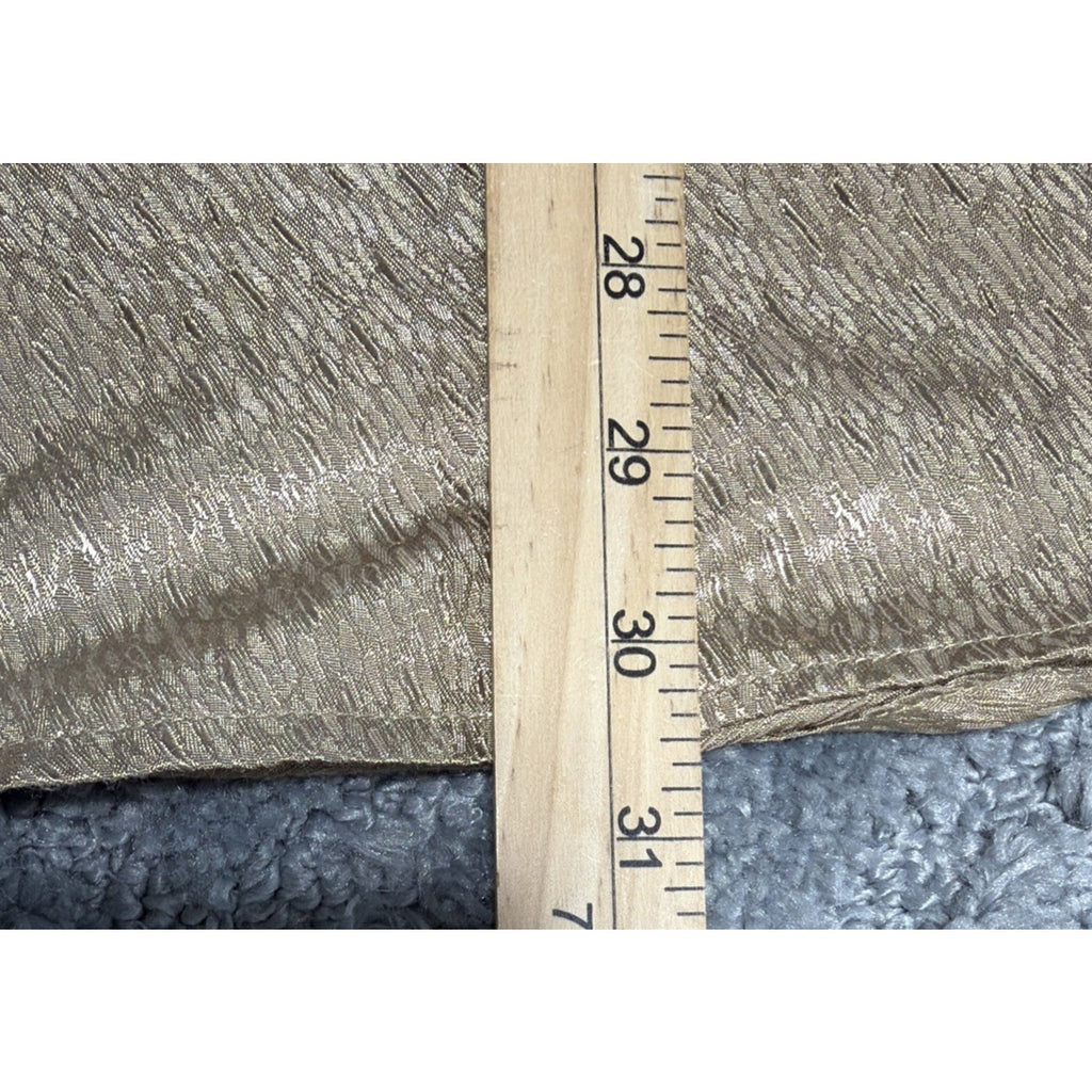 daniel ellissa NY Gold Satin mens Textured shirt Banded Cuffed Neck Size Medium