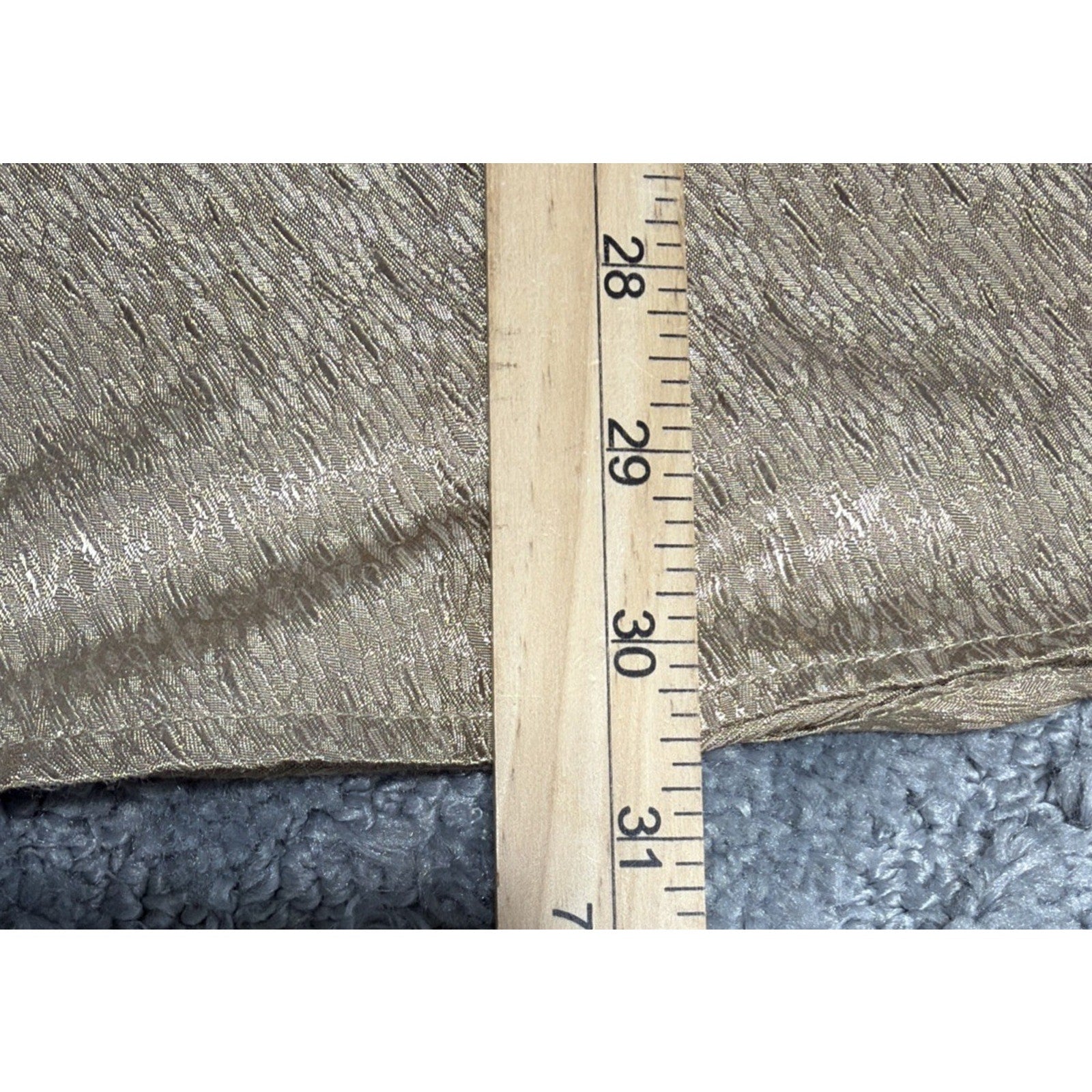 daniel ellissa NY Gold Satin mens Textured shirt Banded Cuffed Neck Size Medium