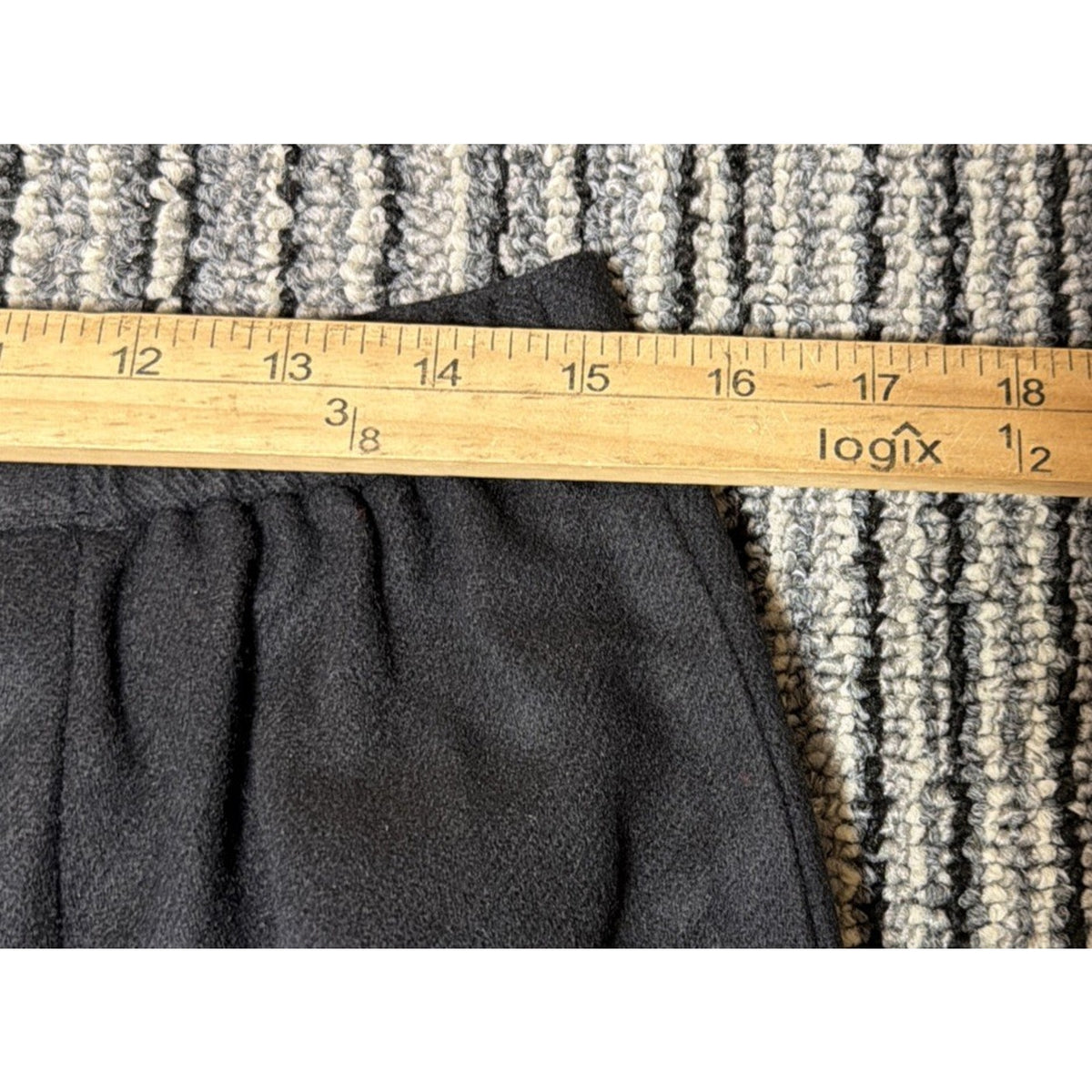 Vtg Kim Rogers Pencil Skirt Womens 16 Black Knee Length Lined 100% Wool Pockets