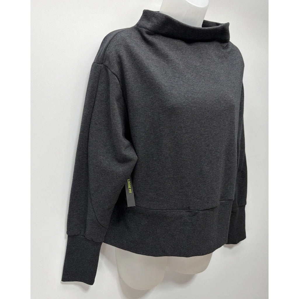 Nike Dri-fit Versa Studio Mock Neck Sweatshirt - Dark Gray Heather - L NWT