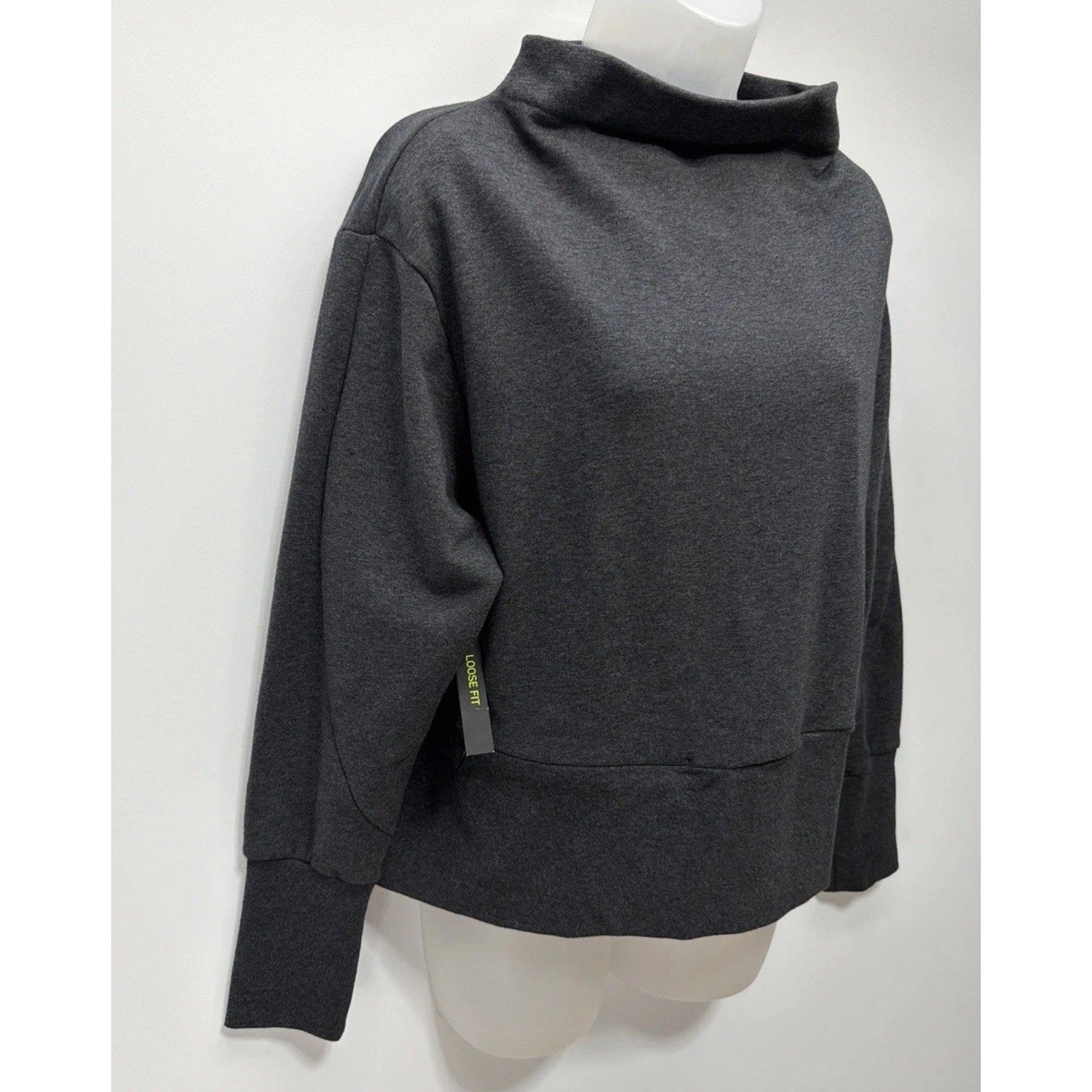 Nike Dri-fit Versa Studio Mock Neck Sweatshirt - Dark Gray Heather - L NWT