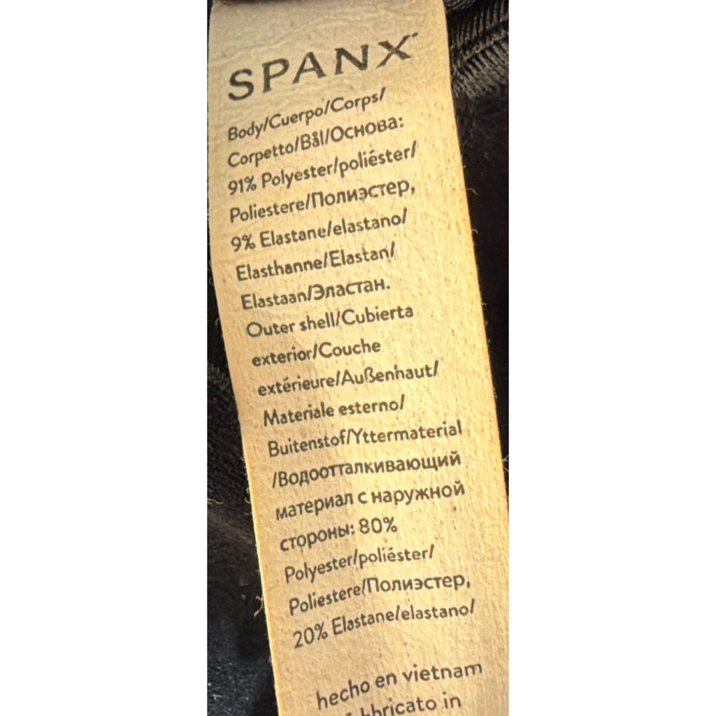 Spanx Womens Velvet Velour High Rise Shaping Leggings, Black, Size Large NWT