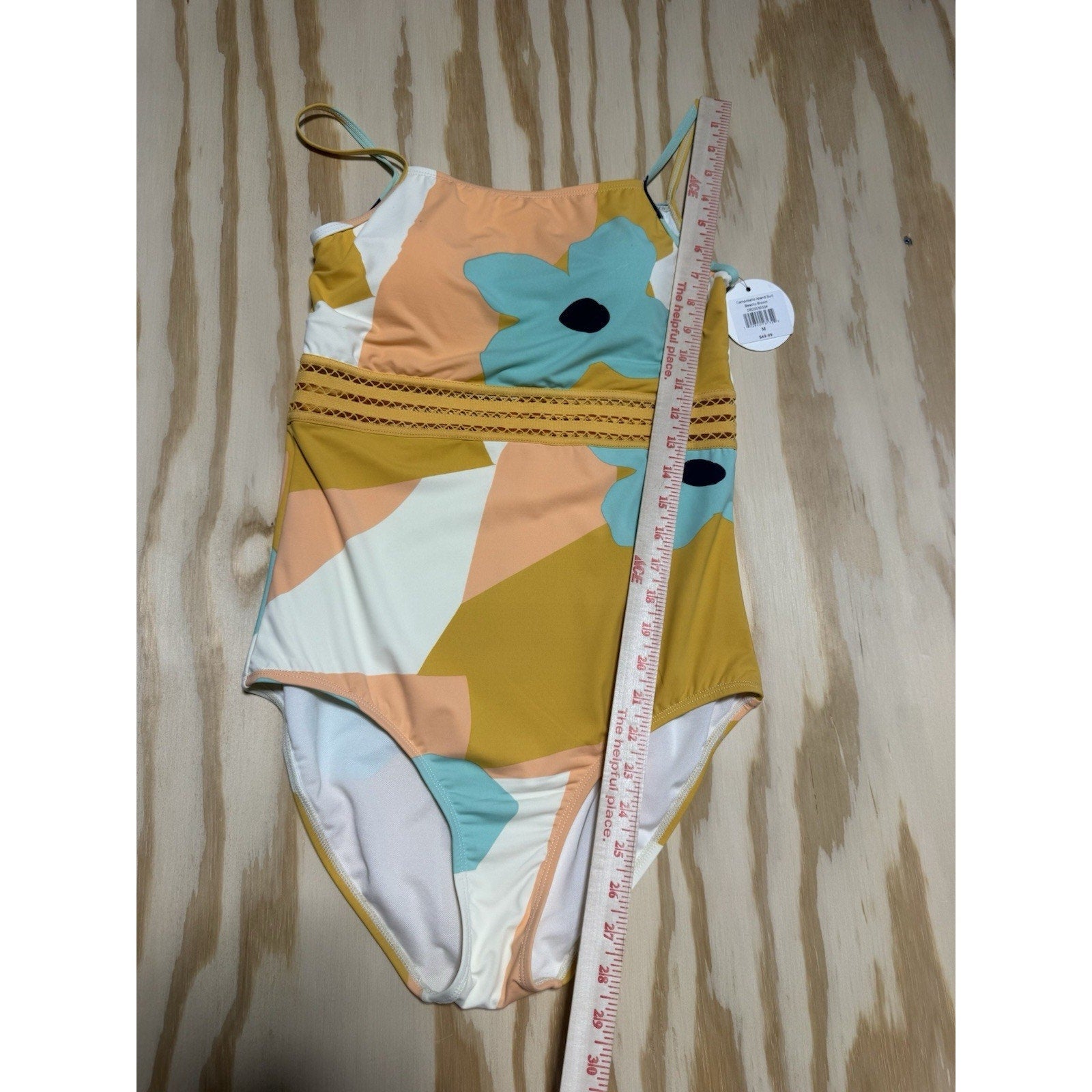 NWT DownEast Campobello Island One Piece Swimsuit M Beachy Bloom Floral Modest