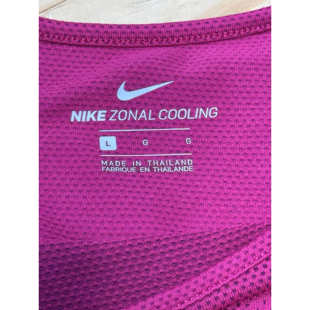 Nike Zonal Cooling Dri-Fit Pink Round Neck Athletic T-Shirt Women’s Size Large