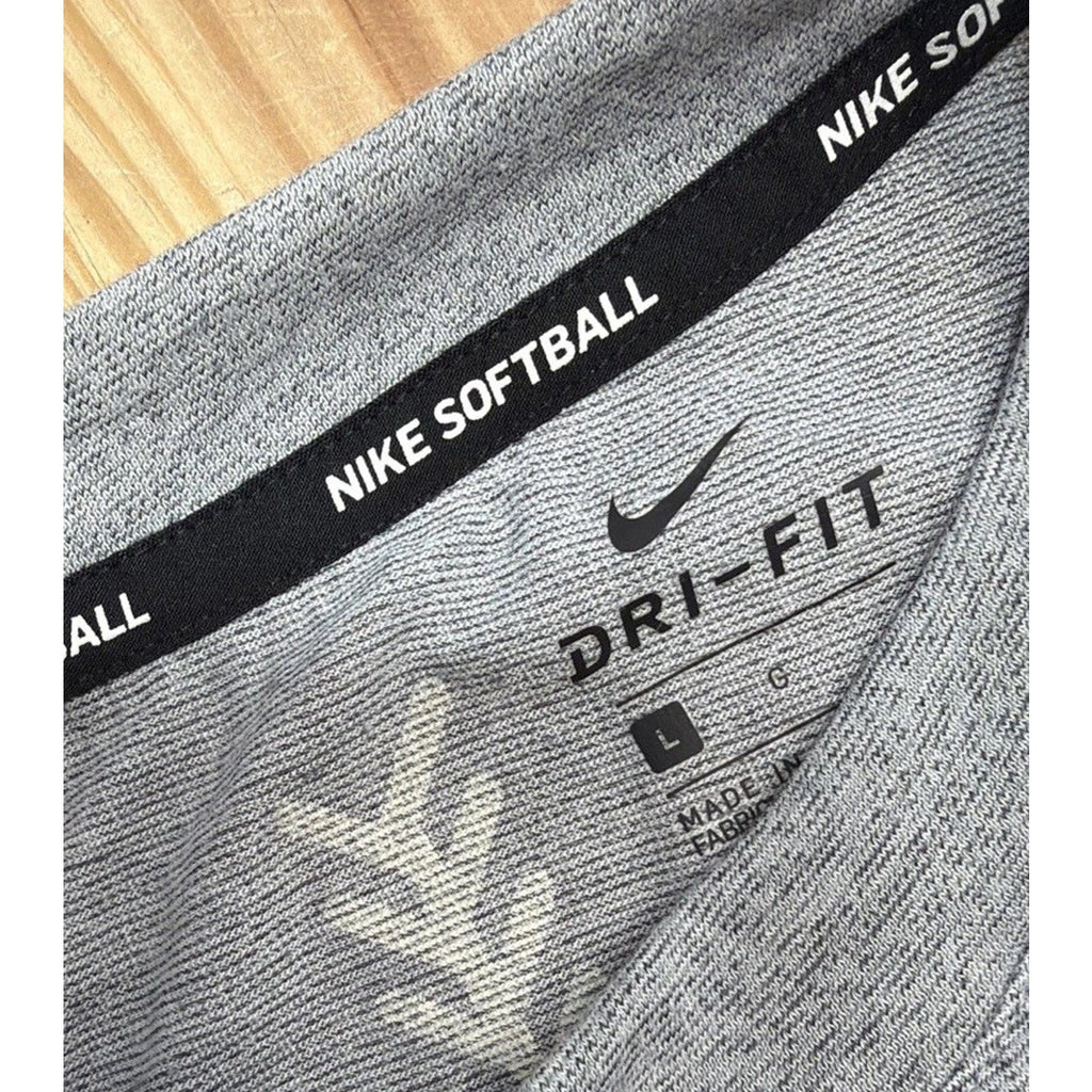 Nike Women's LARGE Breathe Women's Long-Sleeve Softball Top in Gray
