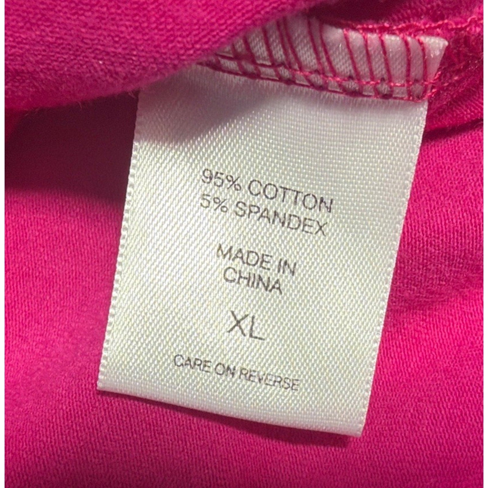 Womens New York & Company Pink Ruched V Neck Top Size XL