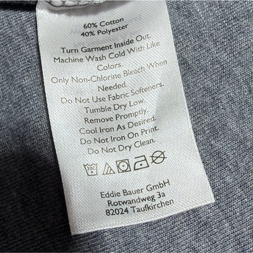 Eddie Bauer Womens L T Shirt Gray Active Solid Tee Short Sleeve Top