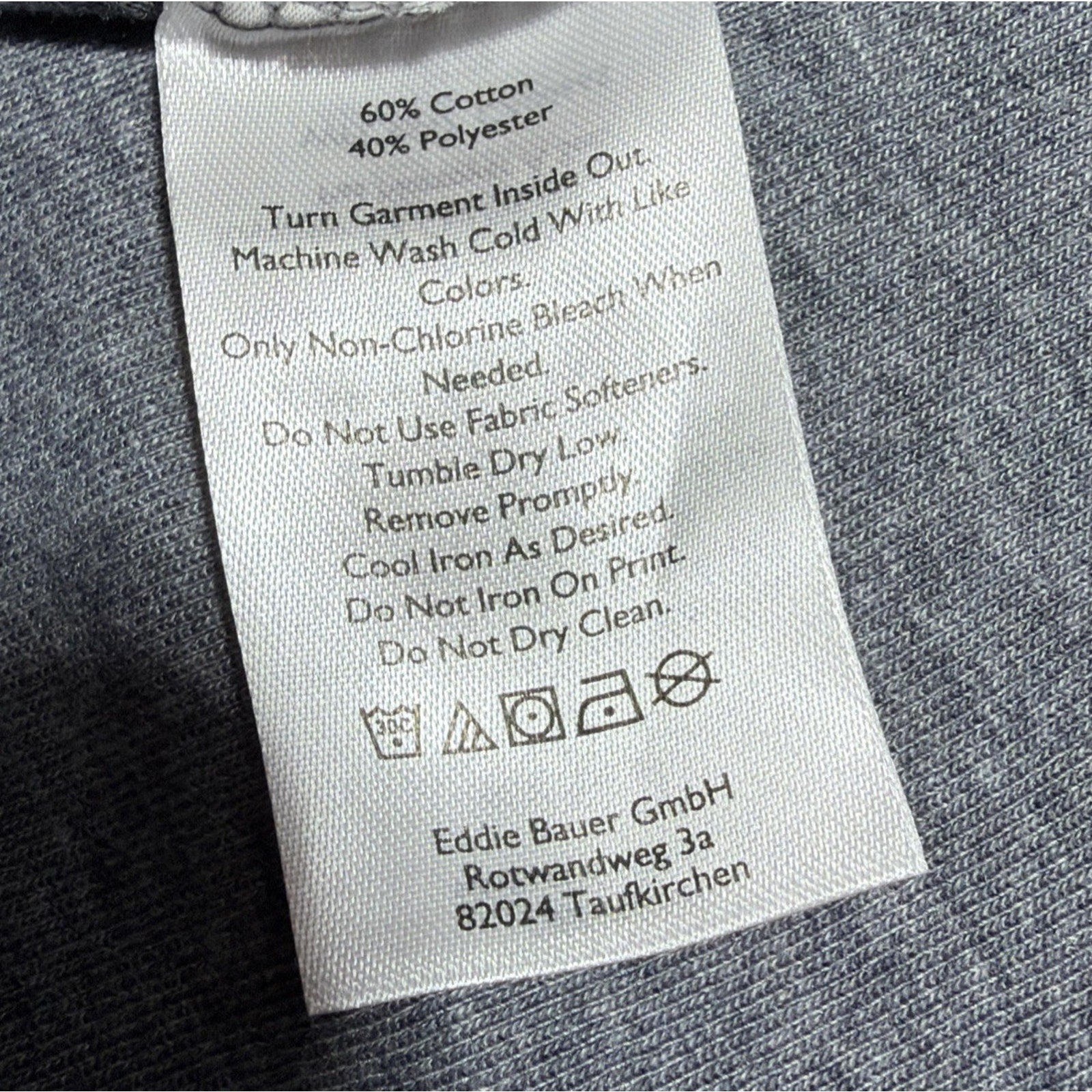 Eddie Bauer Womens L T Shirt Gray Active Solid Tee Short Sleeve Top
