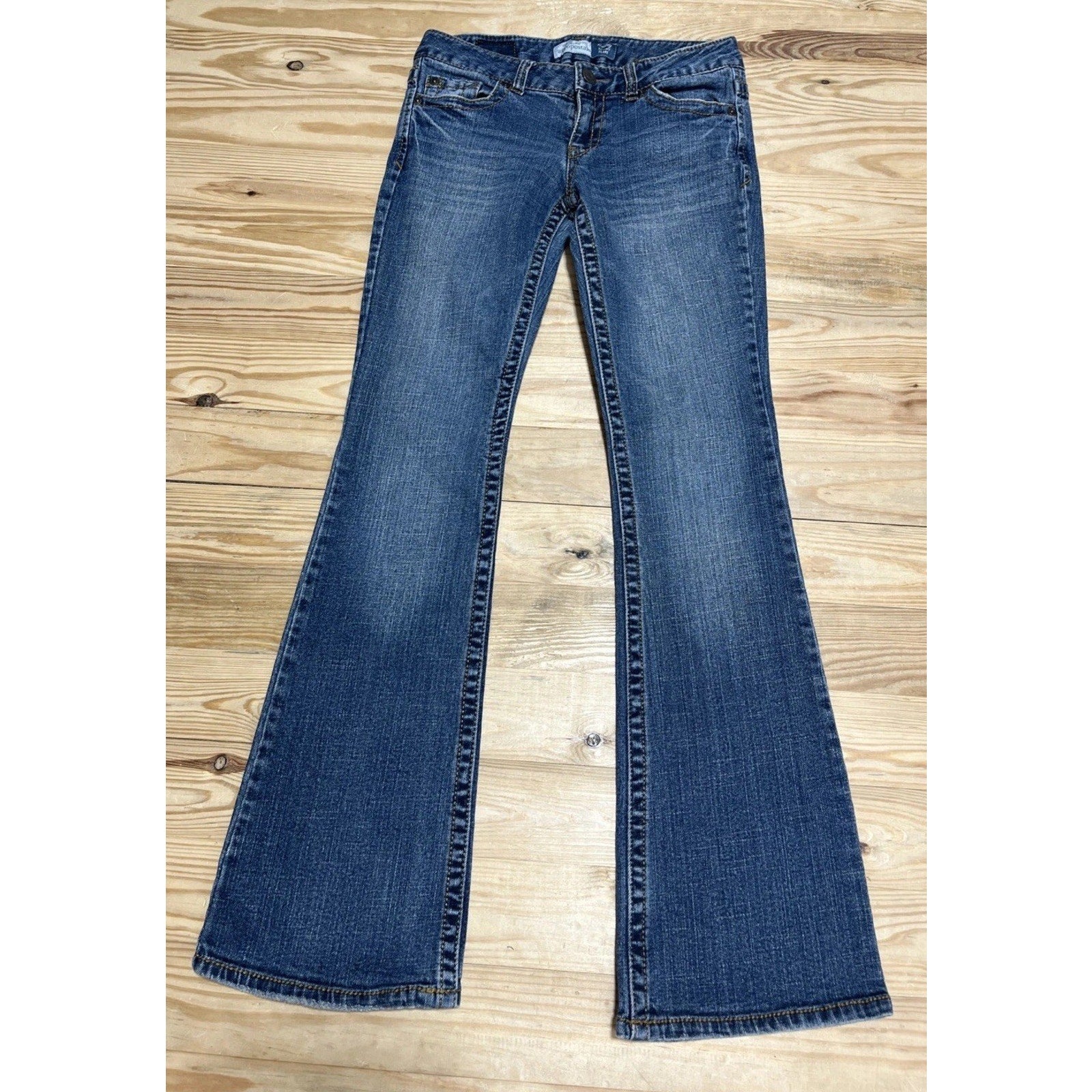 Aeropostale Jeans Size 3/4 Hailey Skinny Flare Blue Denim Pockets Zip Fly