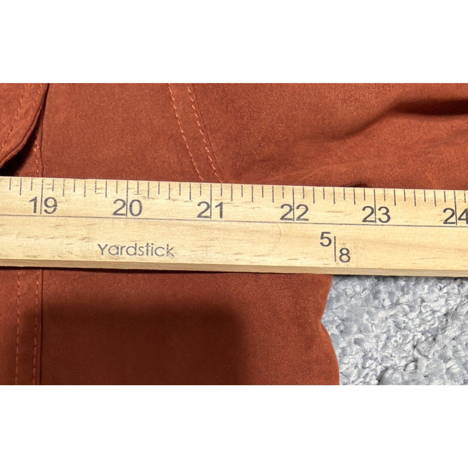 MORGAN CREEK OUTFITTERS Faux Suede Men's Shirt Size Medium Rust