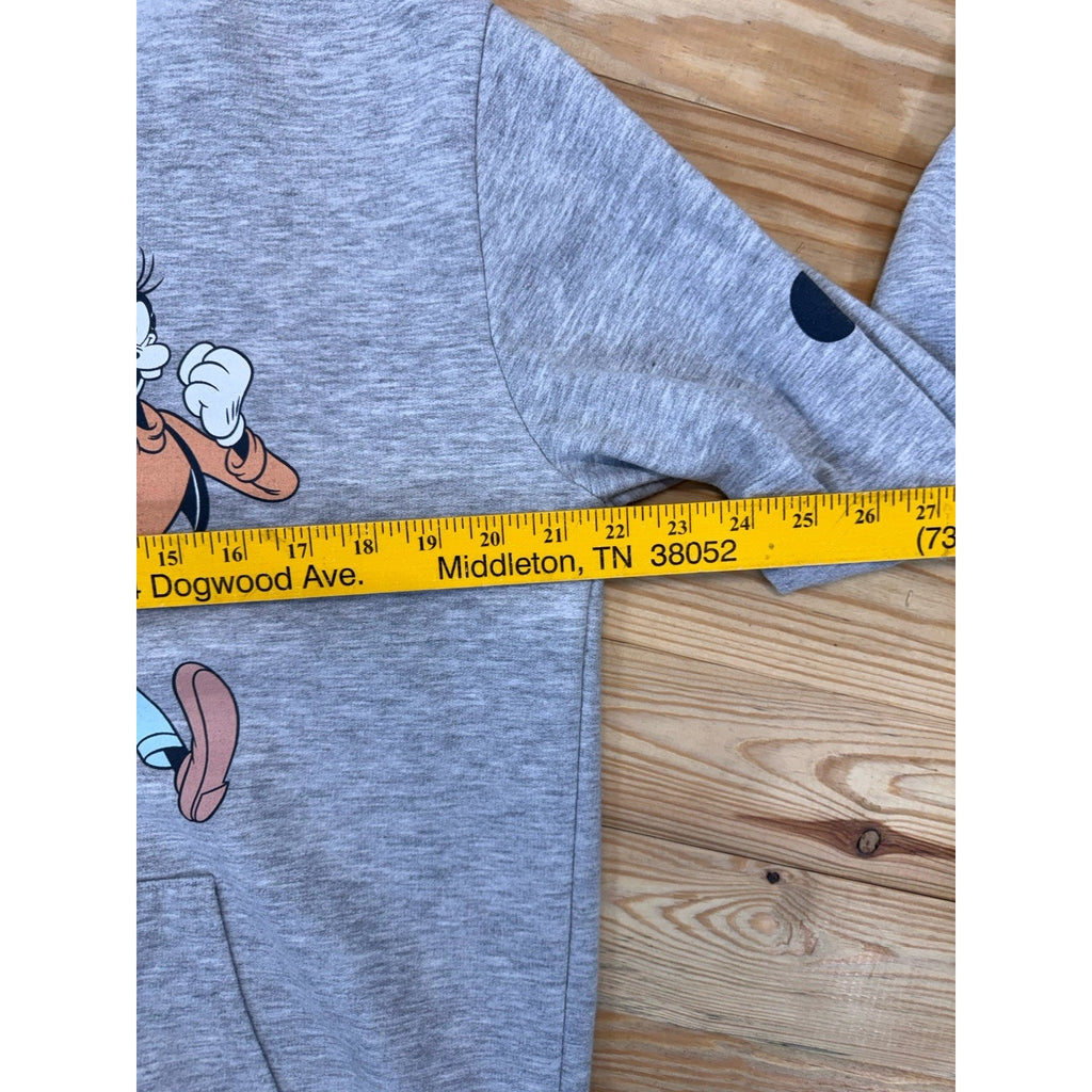 Disney Hoodie Womens XL Gray Mickey Mouse Fleece Sweatshirt *READ