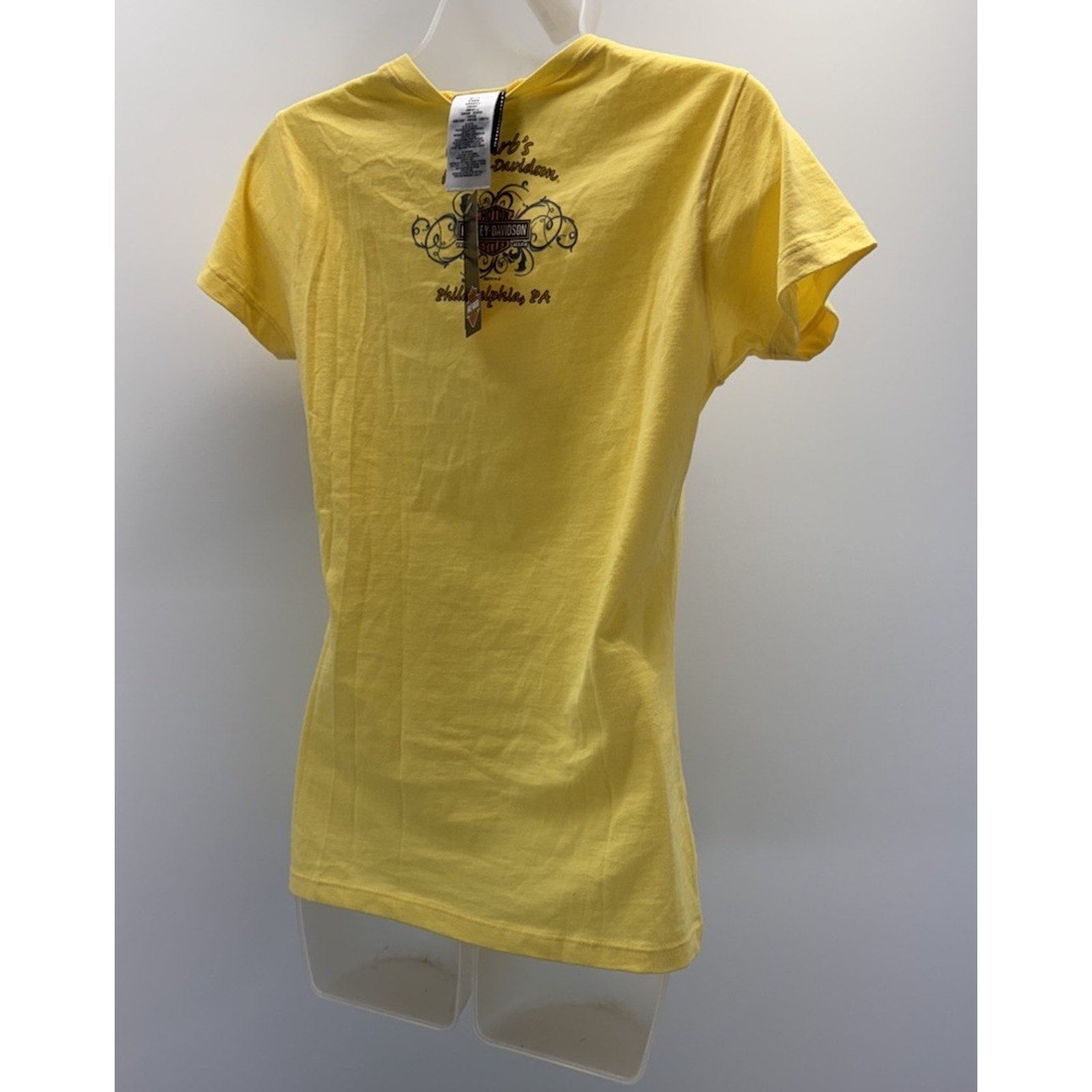 Barb’s Harley Davidson Philadelphia, PA Women’s M Yellow Short Sleeve T-Shirt