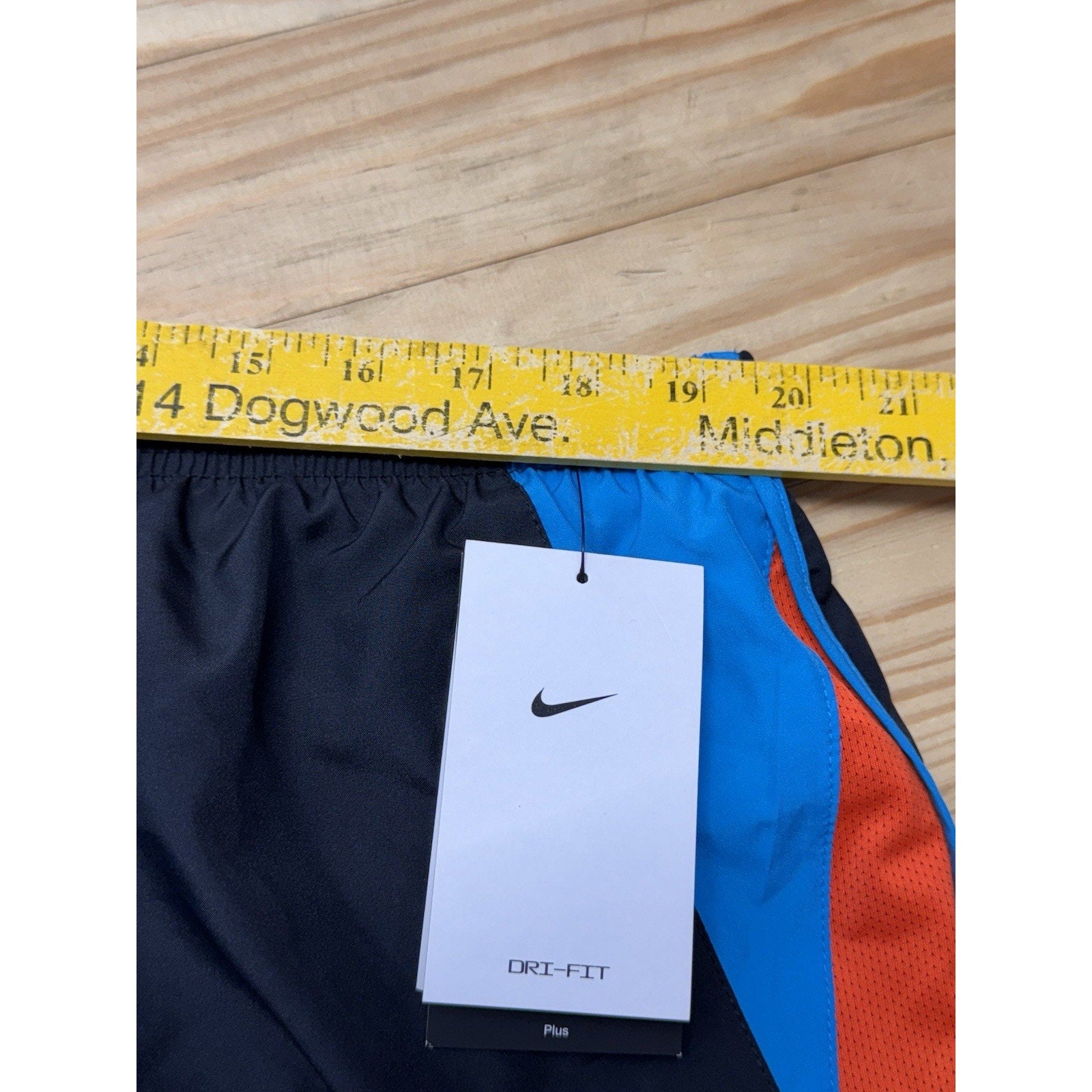 WOMEN'S NIKE DRI-FIT Running SHORTS BLACK BLUE ORANGE DH2563-042 SIZE 1X NWT