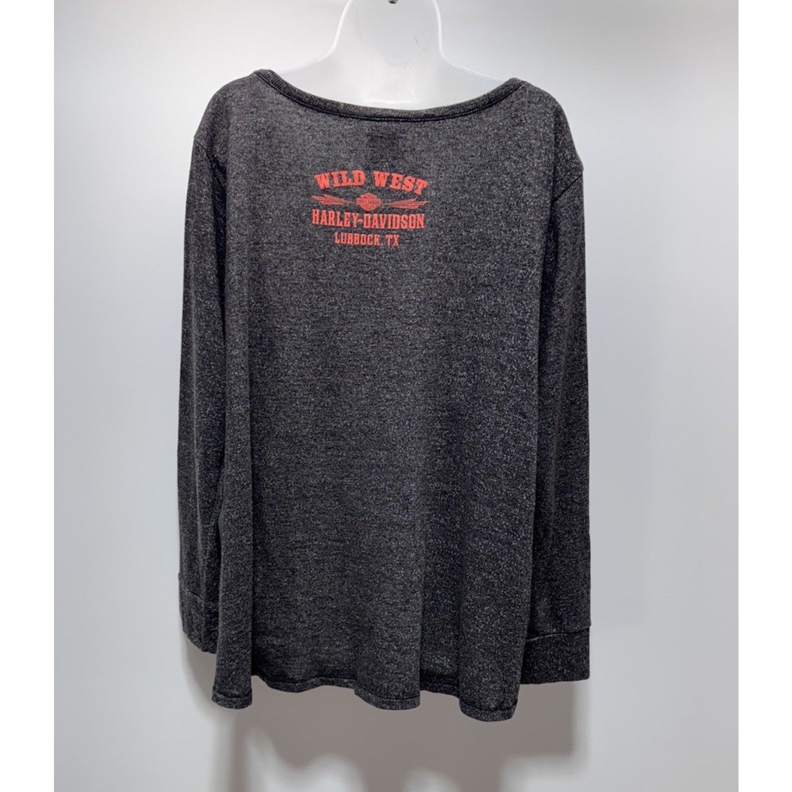 Harley Davidson Wild West Lubbock TX Shirt Long Sleeve Top Biker Women’s Size 1X