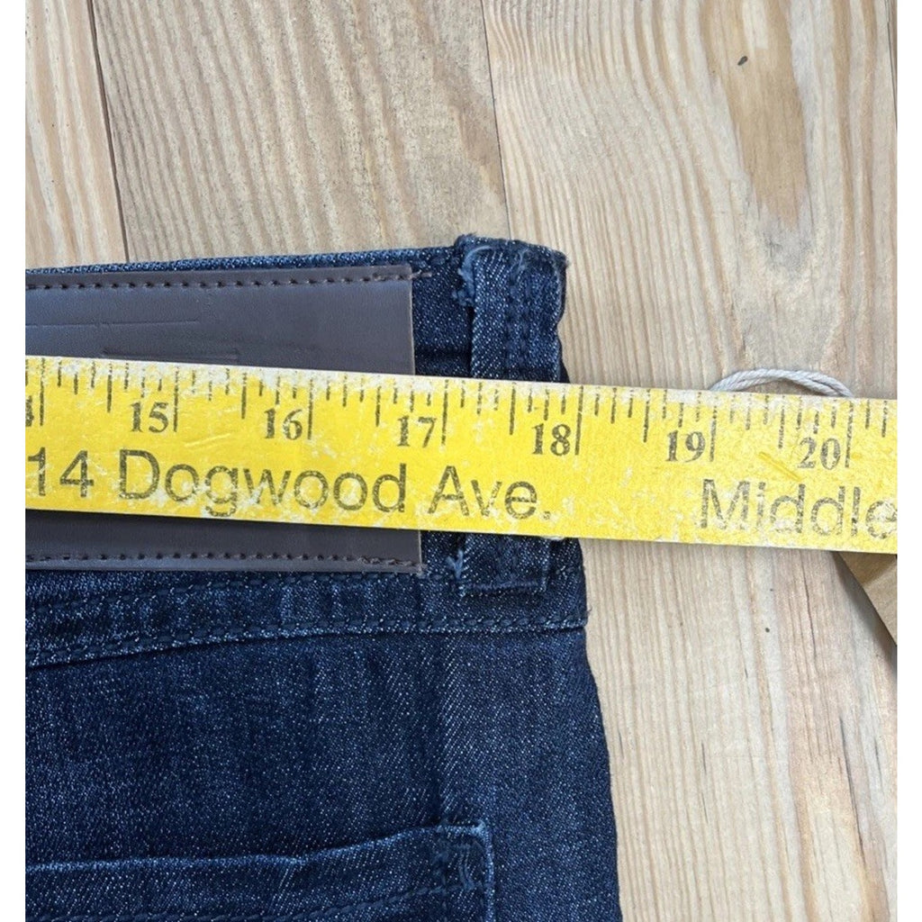 NWT T K Axel Men's Slim Bootcut Stretch Jeans Dark Wash 34 X 32 34X32 Blue