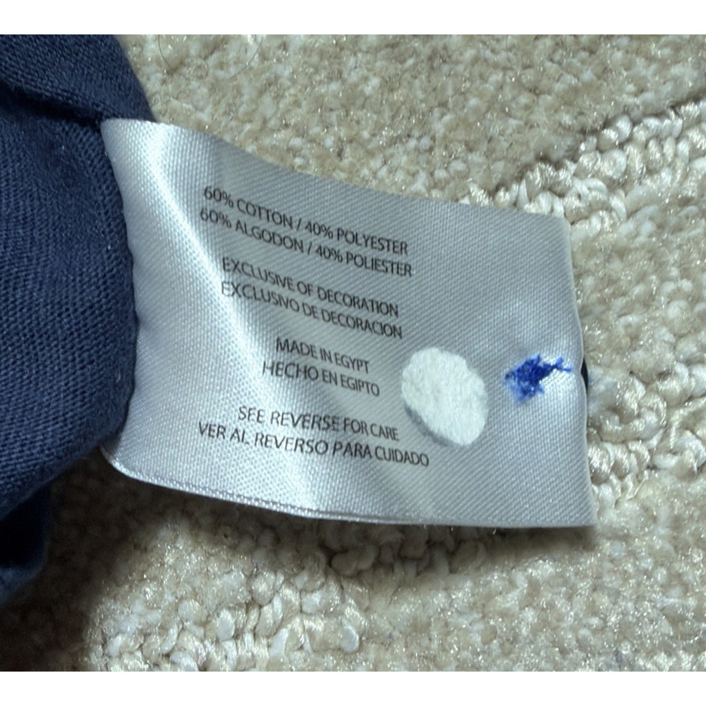 Eddie Bauer T Shirt Men's Large Long Sleeve Pull Over Henley Blue