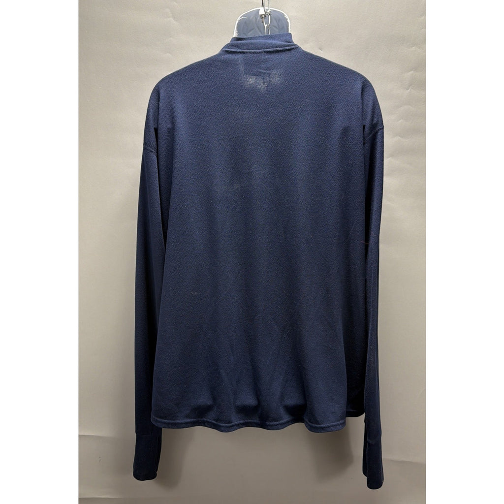 Cabela’s X Static Vintage 1/4 Zip Mock Neck Sweatshirt Navy Blue 2XL Made in USA