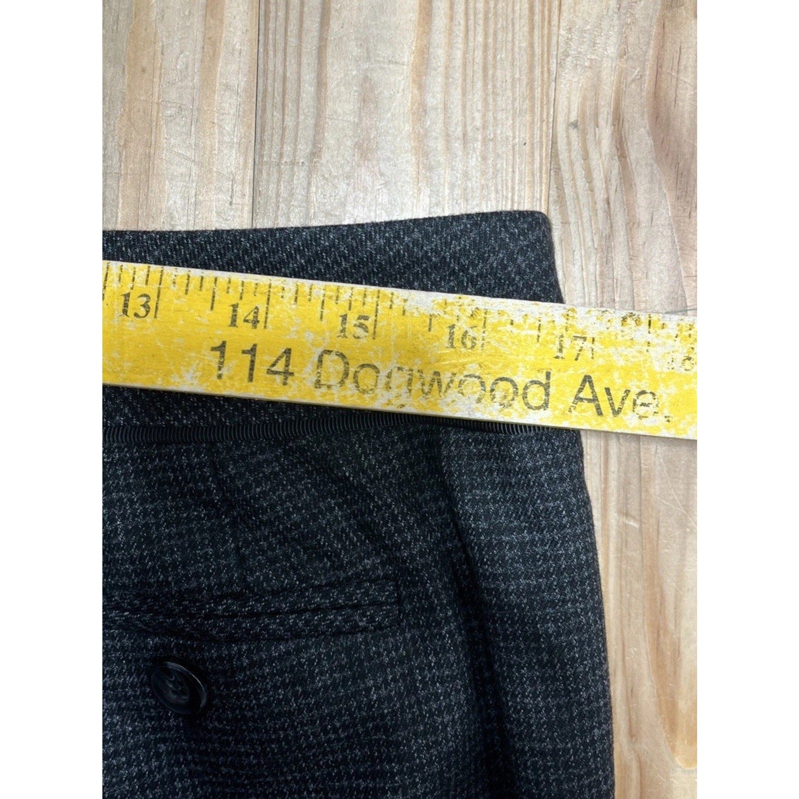 Ann Taylor Women Gray Tweed Striped High Rise Flare Leg Trouser Pants 10 L NWT
