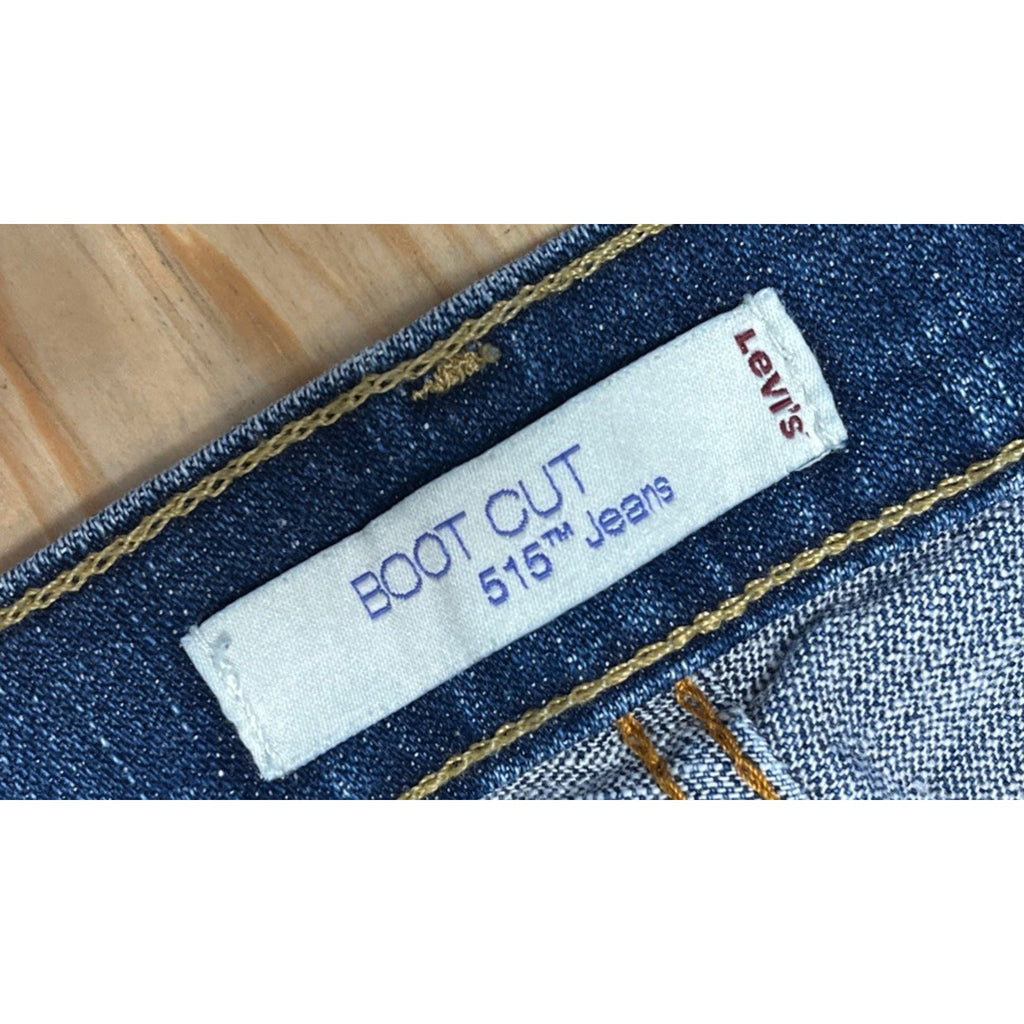 Y2K Levis 515 Jeans Sz 16 Boot Cut Blue Denim Cotton Women