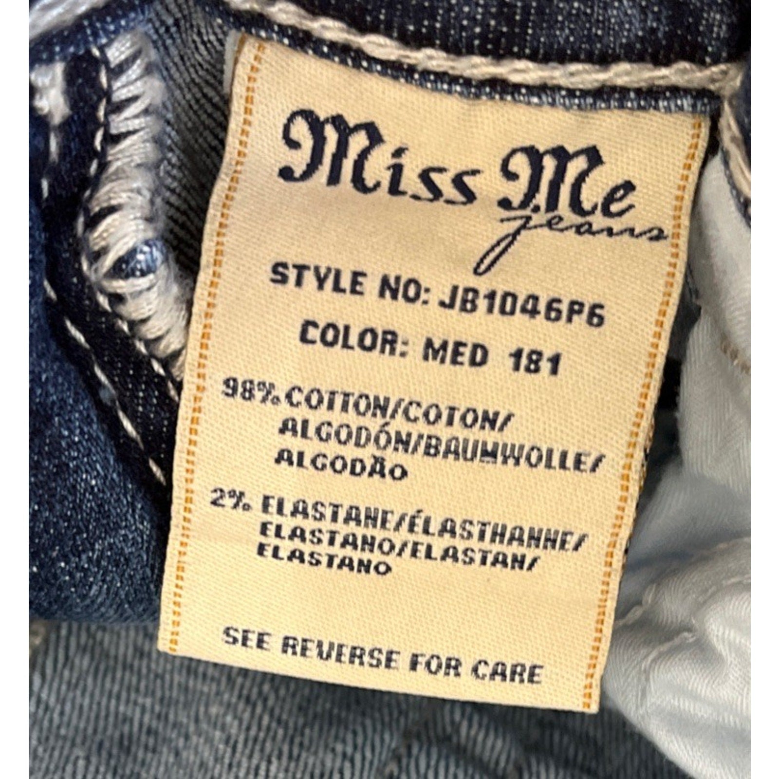 Miss Me Womens Jeans Size 28 Blue Denim Boyfriend Capri Mid Rise Stretch