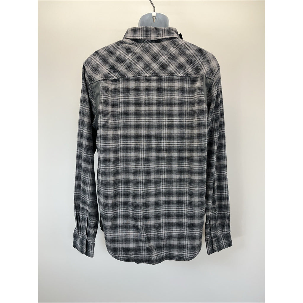NEW Under Armour Tradesman Flex Flannel Long Sleeve Button Shirt Gray Mens Sz L