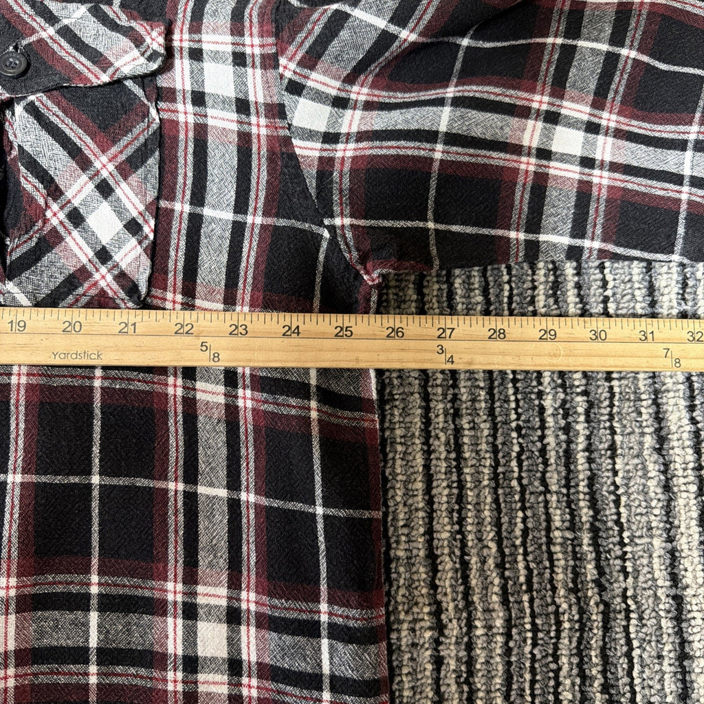 Trust Brand Linen Button Up Short Sleeve Shirt Mens 3XL Casual Plaid NWOT