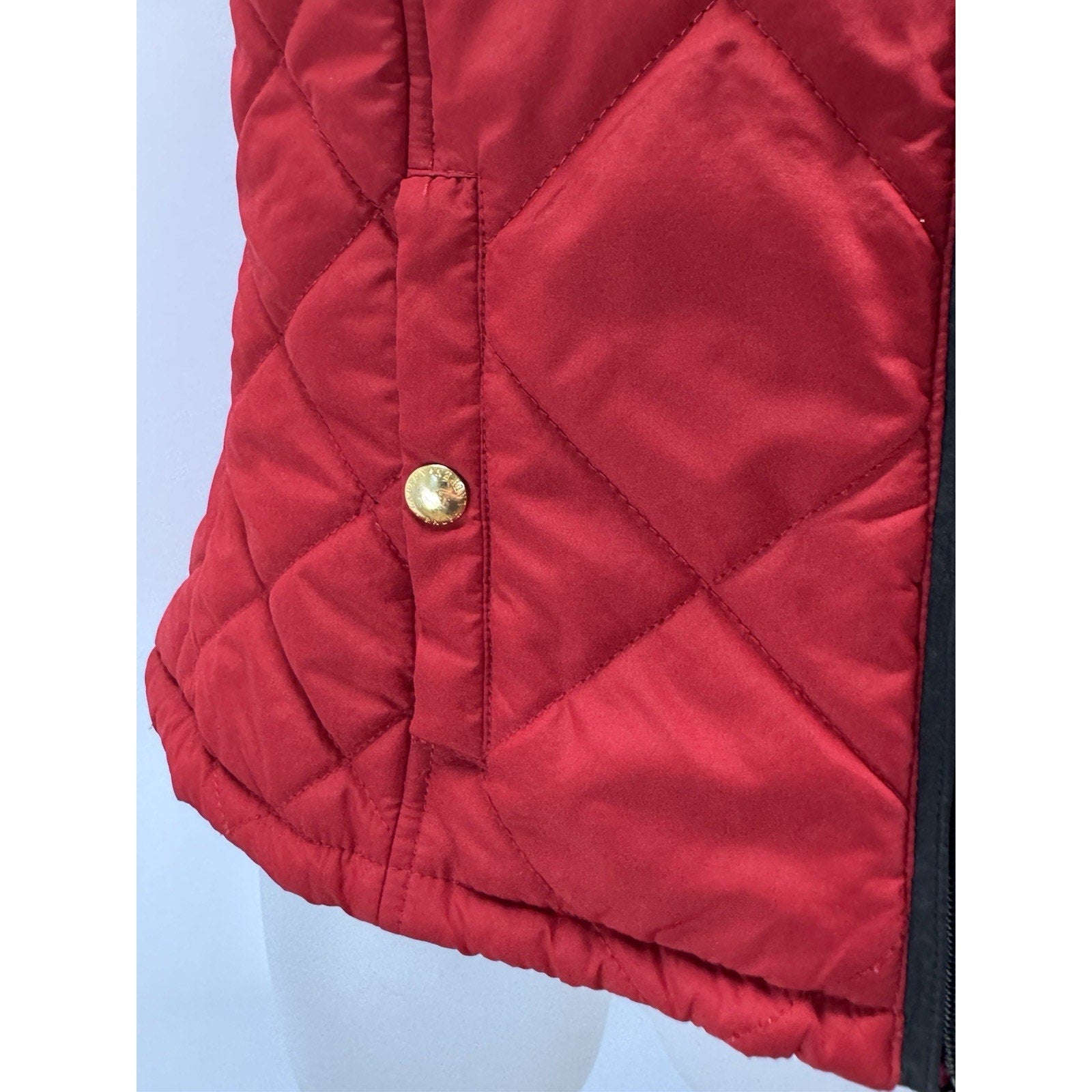 LAUREN RALPH LAUREN Pink Fuchsia Quilted Puffer Vest Ski Jacket Pockets X-Small