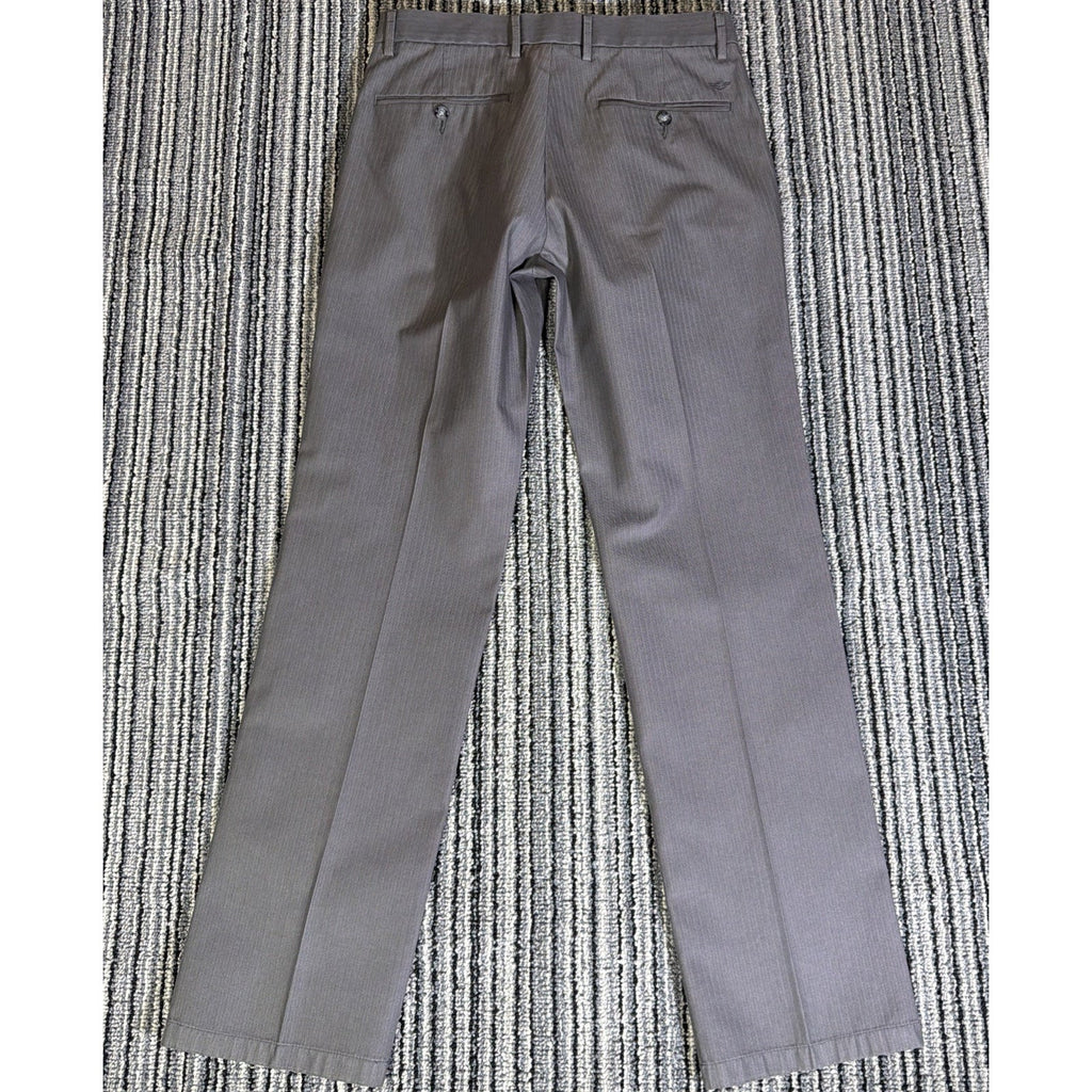 MENS DOCKERS SIGNATURE KHAKI SLIM FIT FLAT FRONT PANTS STRIPED 30x32