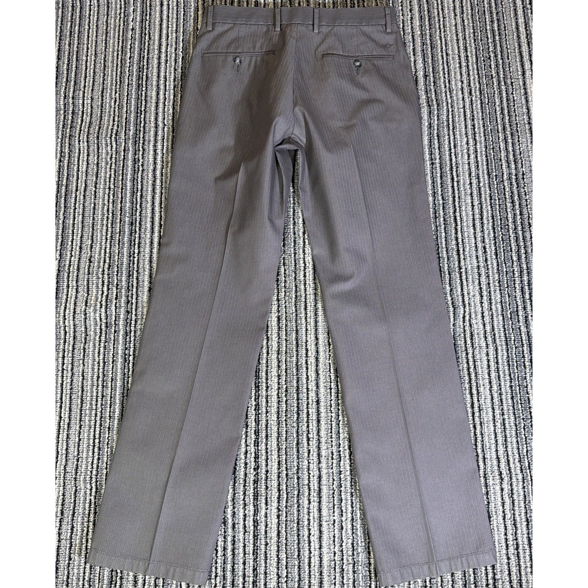 MENS DOCKERS SIGNATURE KHAKI SLIM FIT FLAT FRONT PANTS STRIPED 30x32