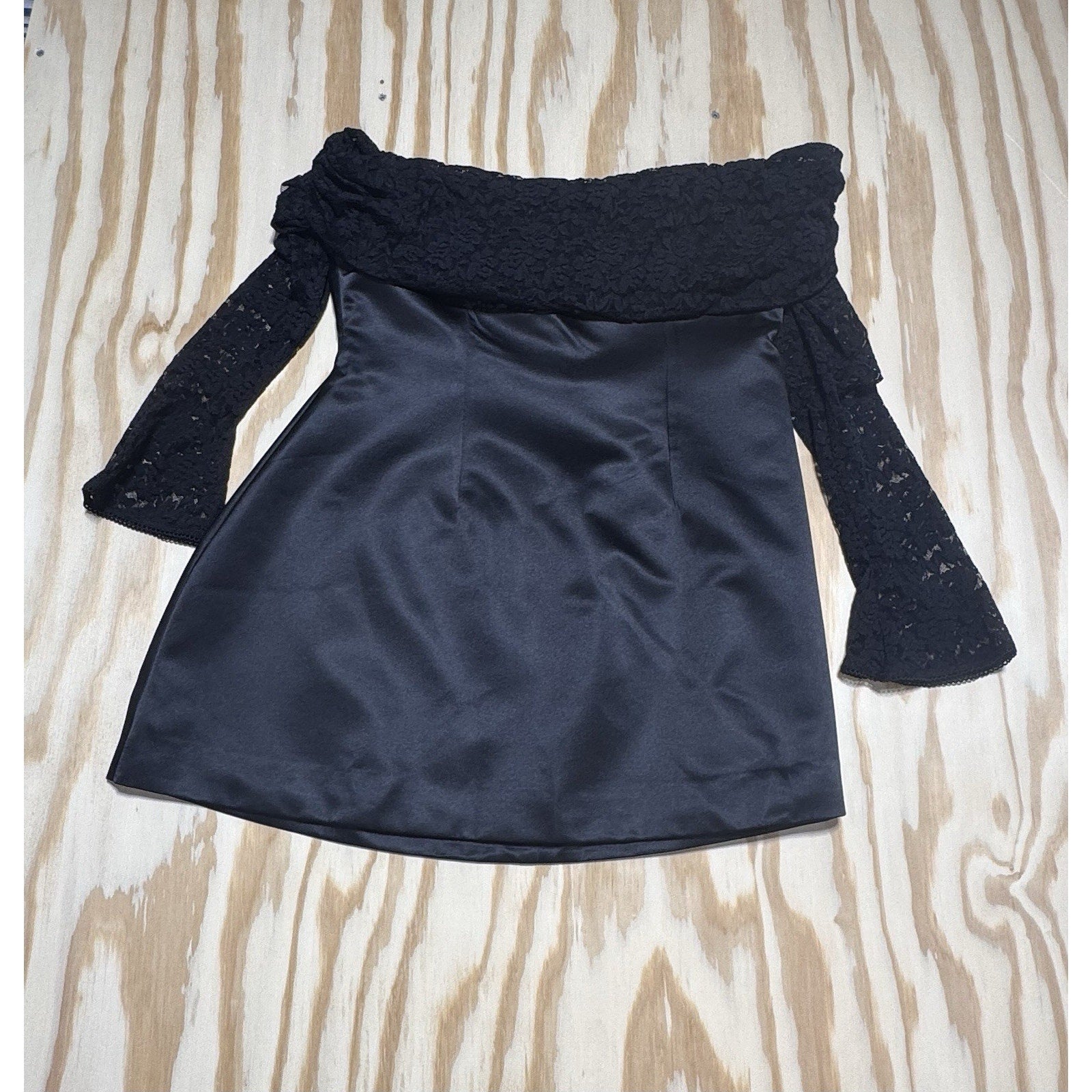 Babyboo Black Off Shoulder Lace Mini Dress Women’s Size XXL Georgianna NWT