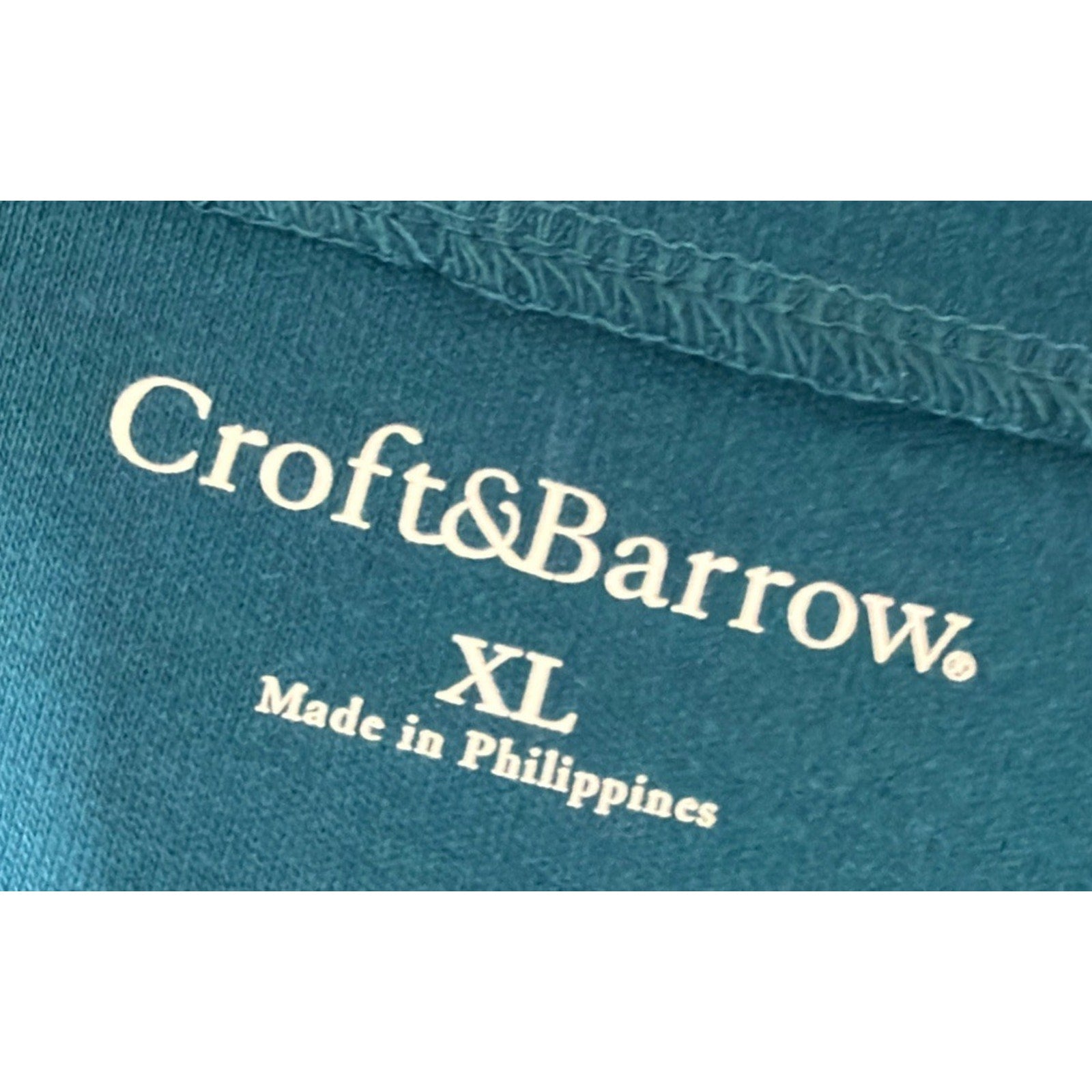Croft & Barrow Shirt Womens XL Tunic Blue Stretch 3/4 Sleeve Casual Pockets NWT