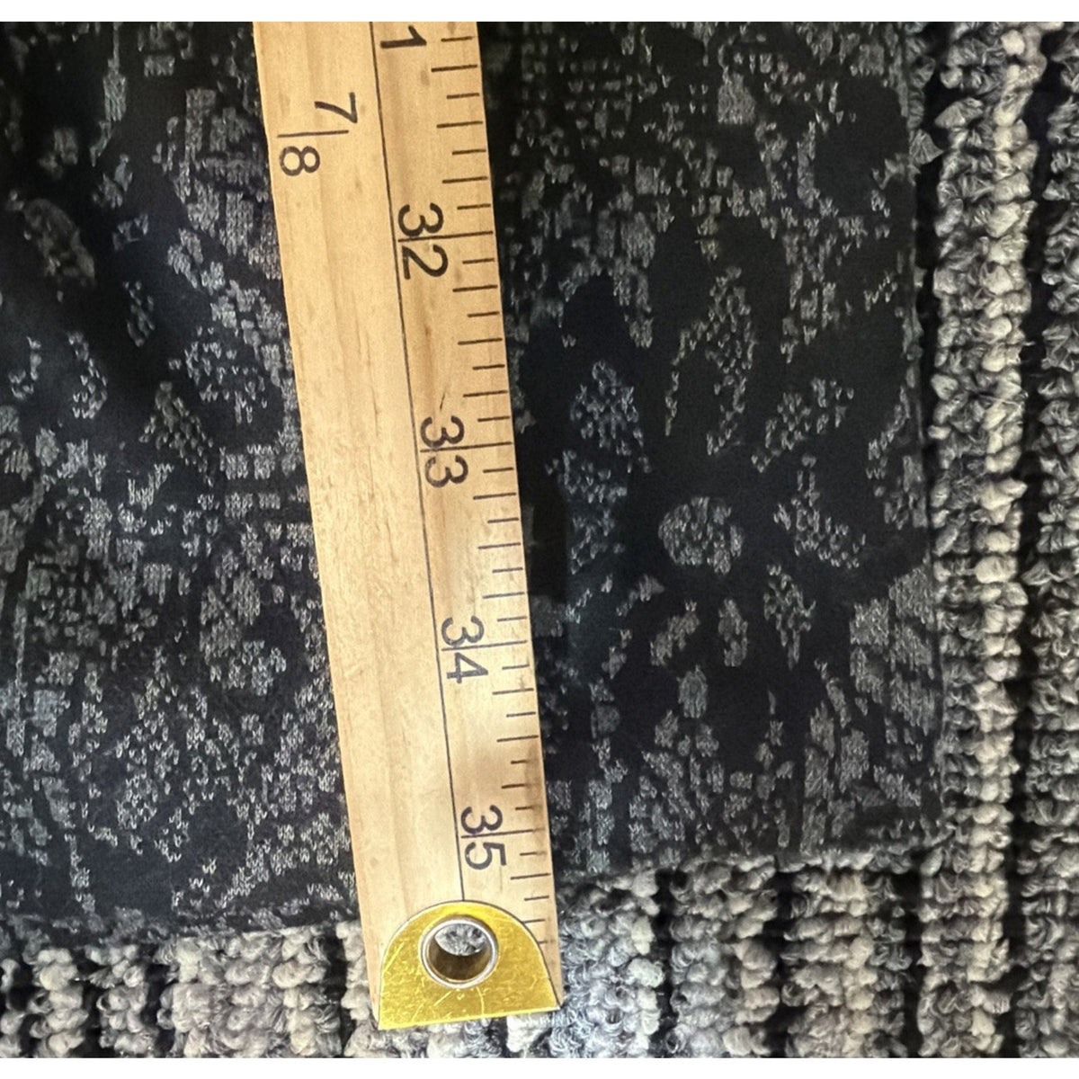 Maggy L Women’s Size 4 Black Gray Lace Print Fit & Flare Dress Cap Sleeve