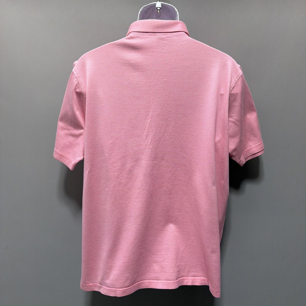 Peter Millar Polo Shirt Mens Large Light Pink Cotton Short Sleeve Casual Golf