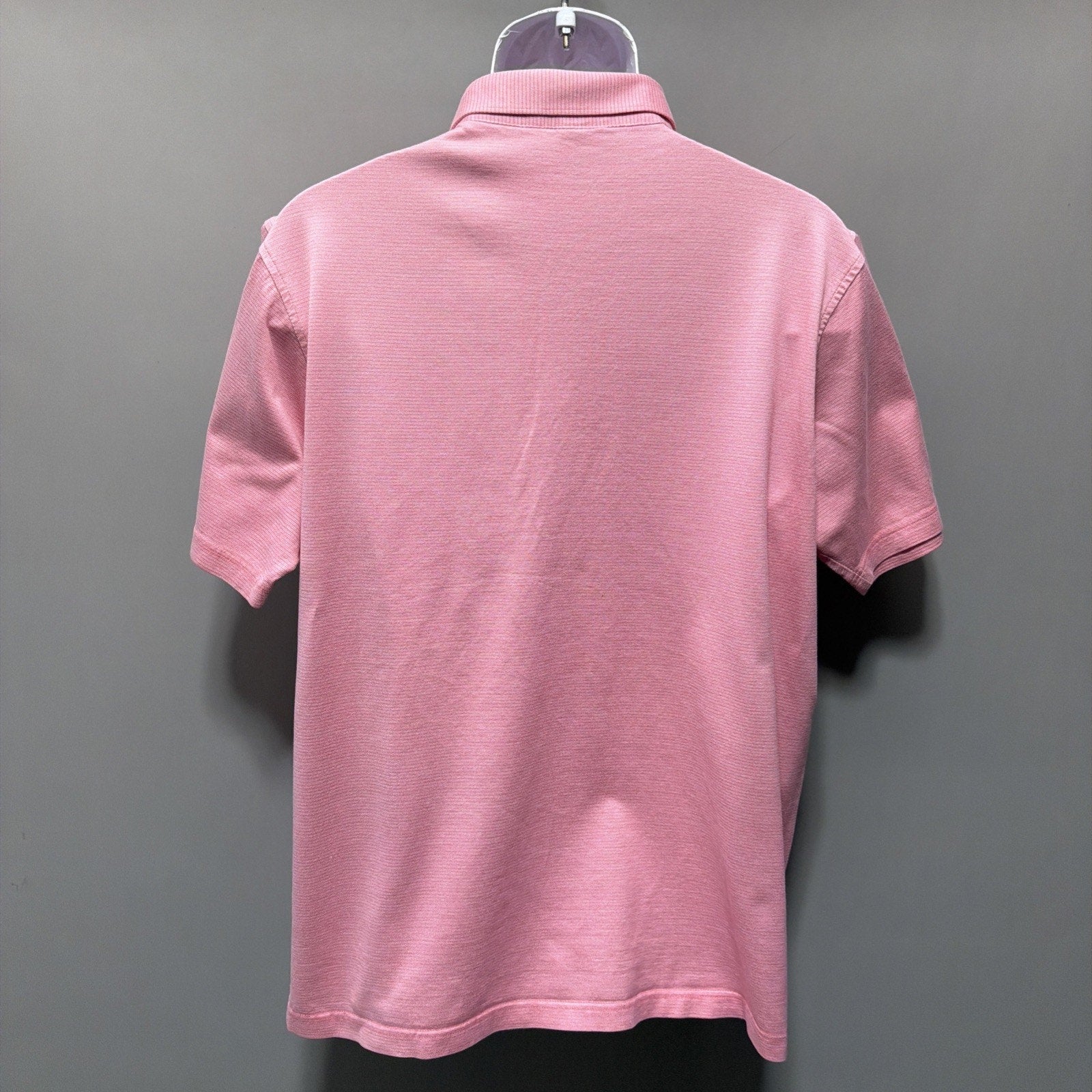 Peter Millar Polo Shirt Mens Large Light Pink Cotton Short Sleeve Casual Golf