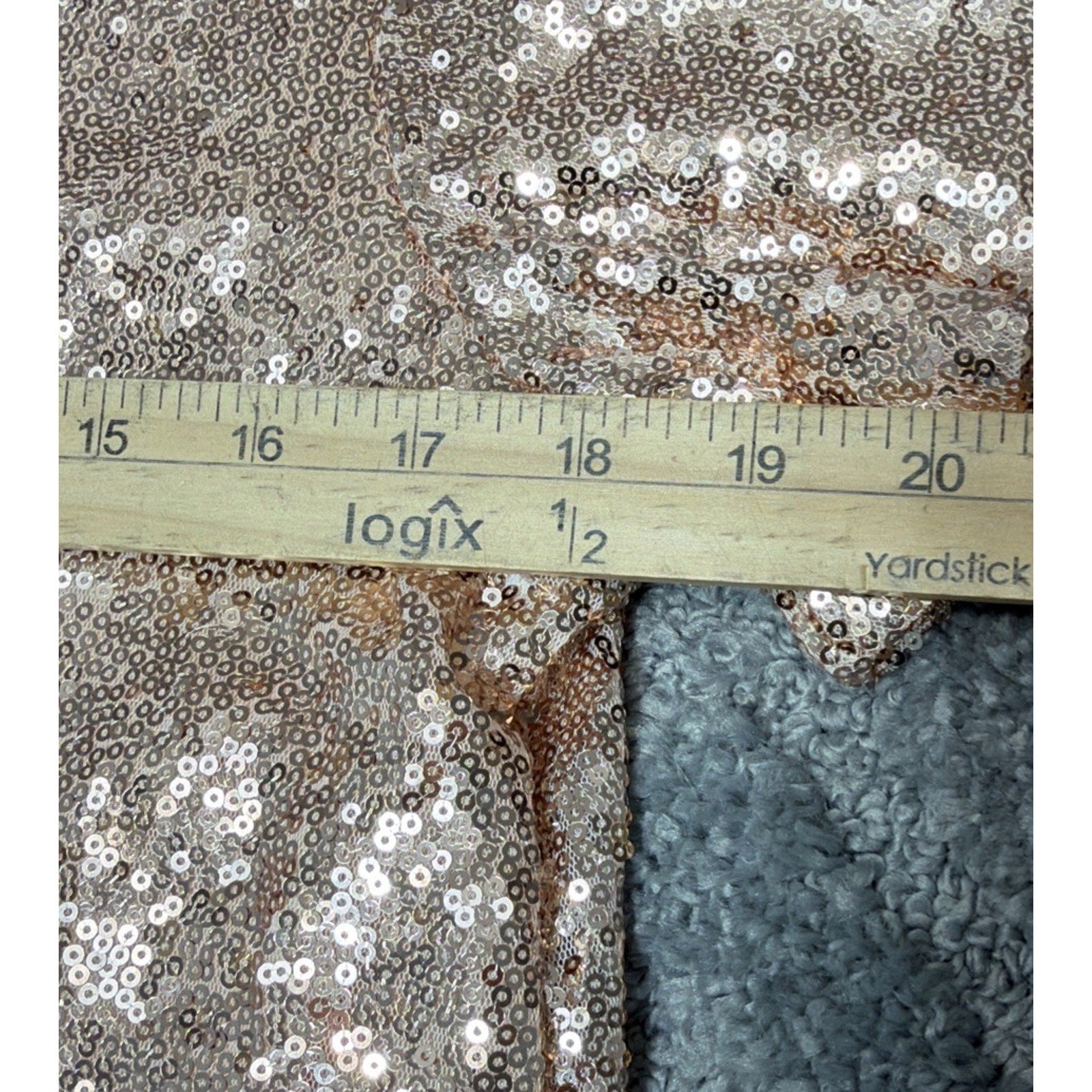 Vanilla Bay Gold Sequin Top Small Short Sleeve Tunic Style Lined NWT Festive