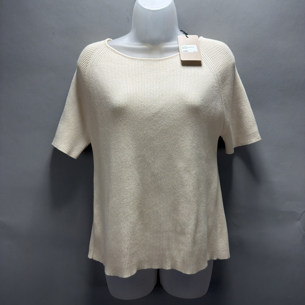 Sunday Edition Round Neck Back Tie Knit Top Pullover NWT