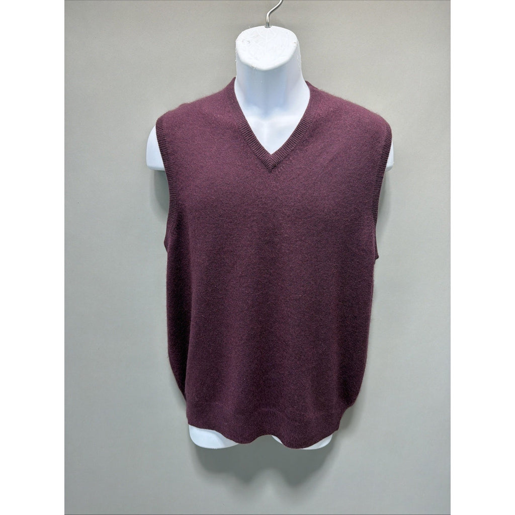 Club Room Estate Club Sweater Vest Small 100% Cashmere Casual Preppy Old Money
