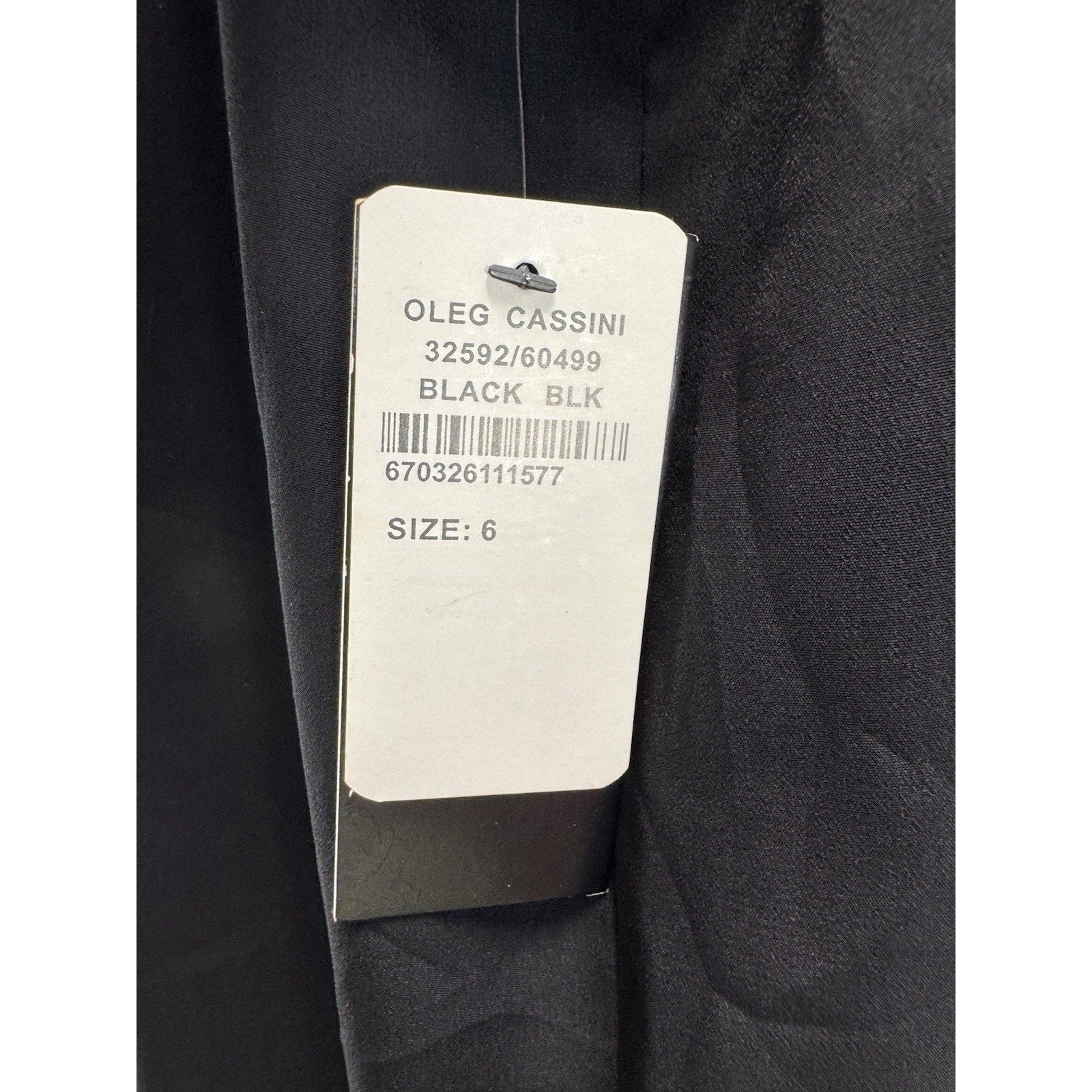 Oleg Cassini Size 6 Little Black Dress Mini Sleeveless Party Cocktail NWT